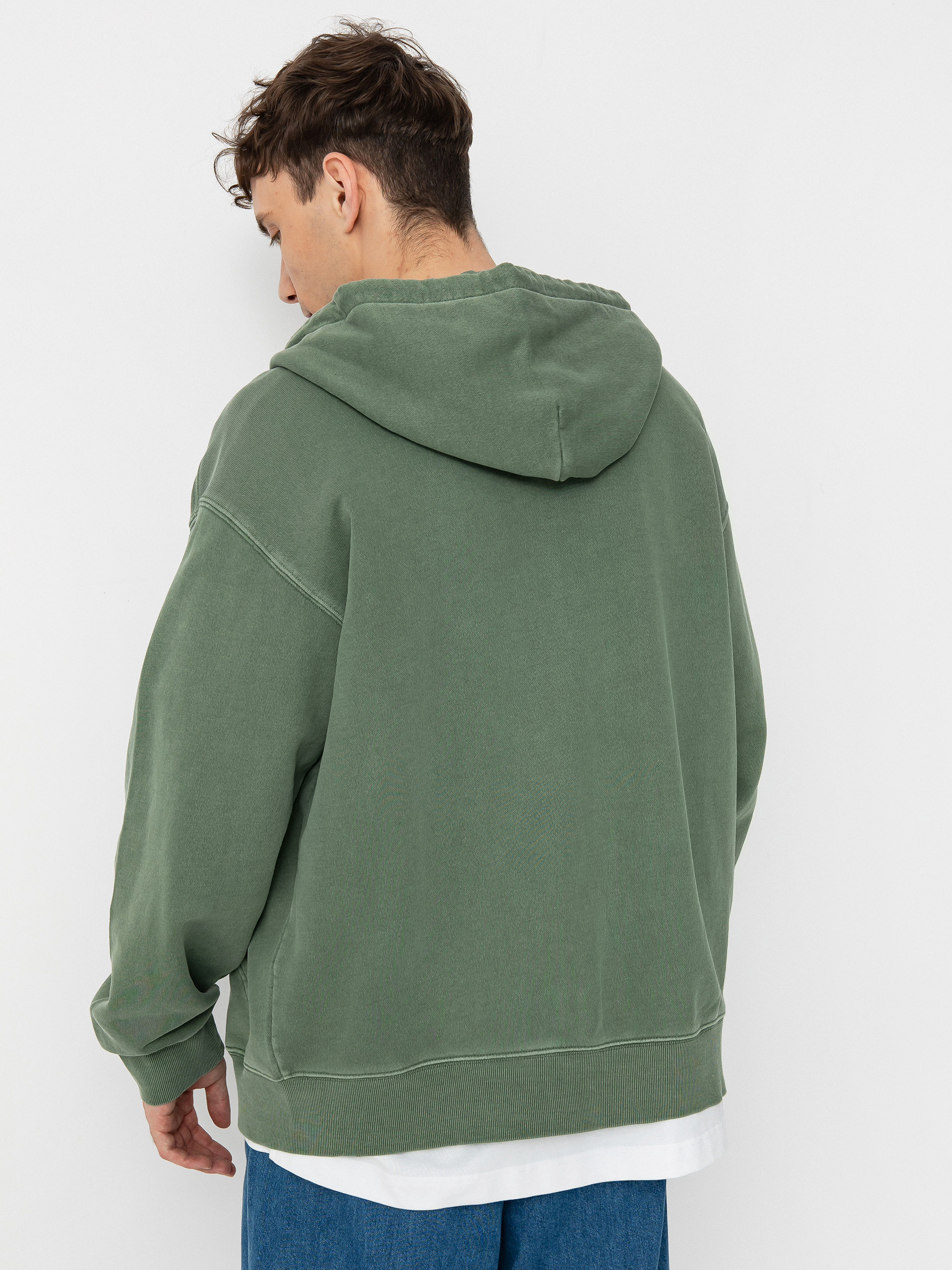 Carhatt WIP Hooded Nelson Zip Jacket Park Garment Dyed