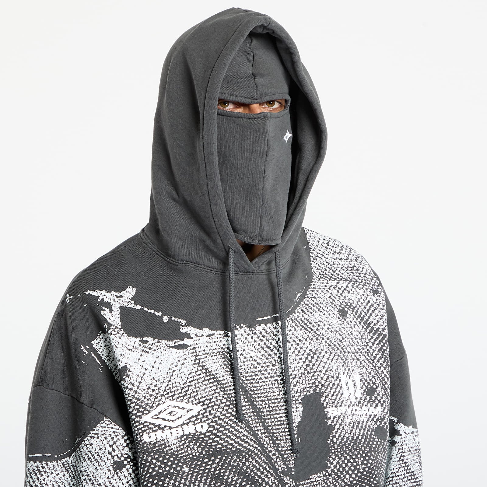 Umbro x Slam Jam Steward Vest Masked Hoodie Dark Grey