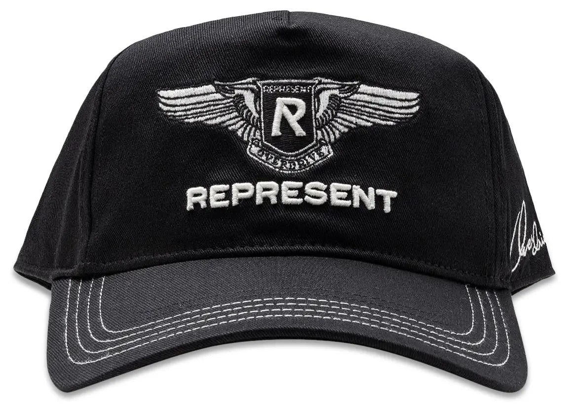 Represent Overdrive Badge Cap Black White