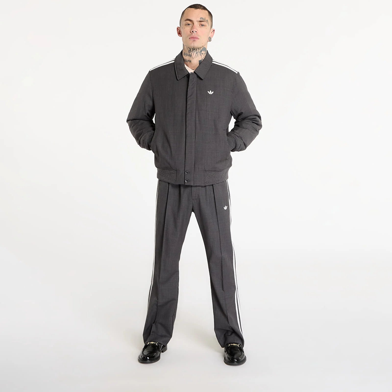 Wales Bonner x Adidas Wool Blouson Jacket Dark Grey Heather