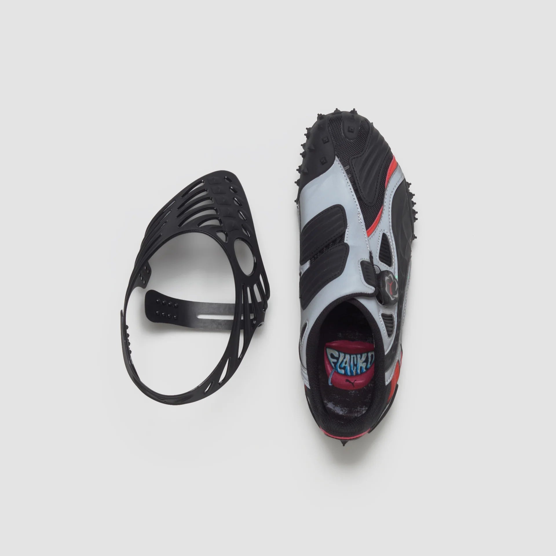 A$AP Rocky x Puma Mostro Gabbia Leather Black Silver Reflective