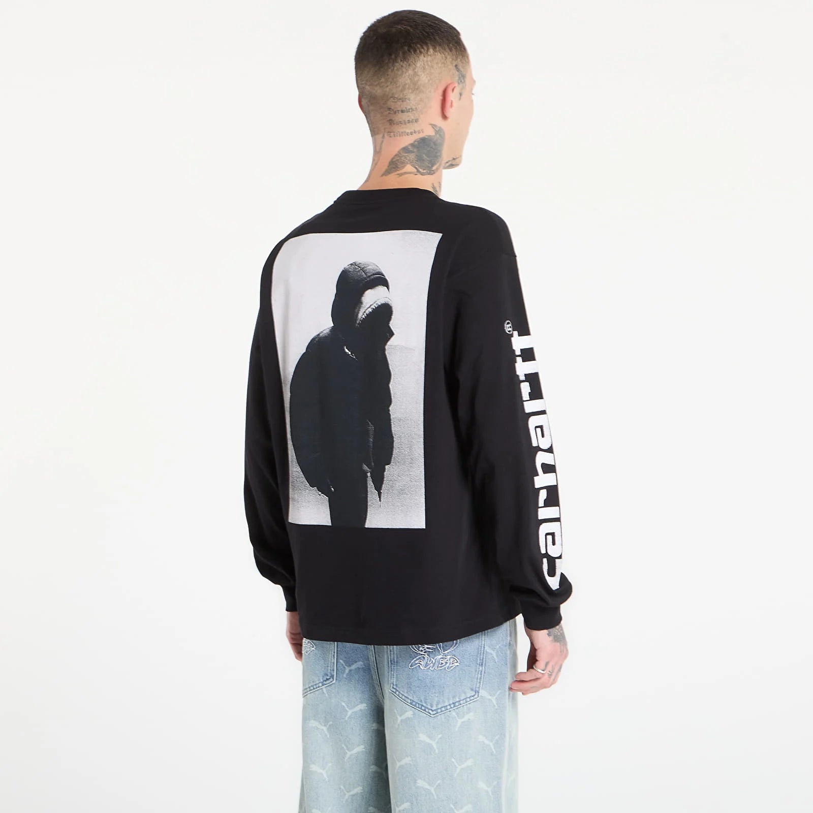 Carhartt WIP Archive Script L/S Tee Black