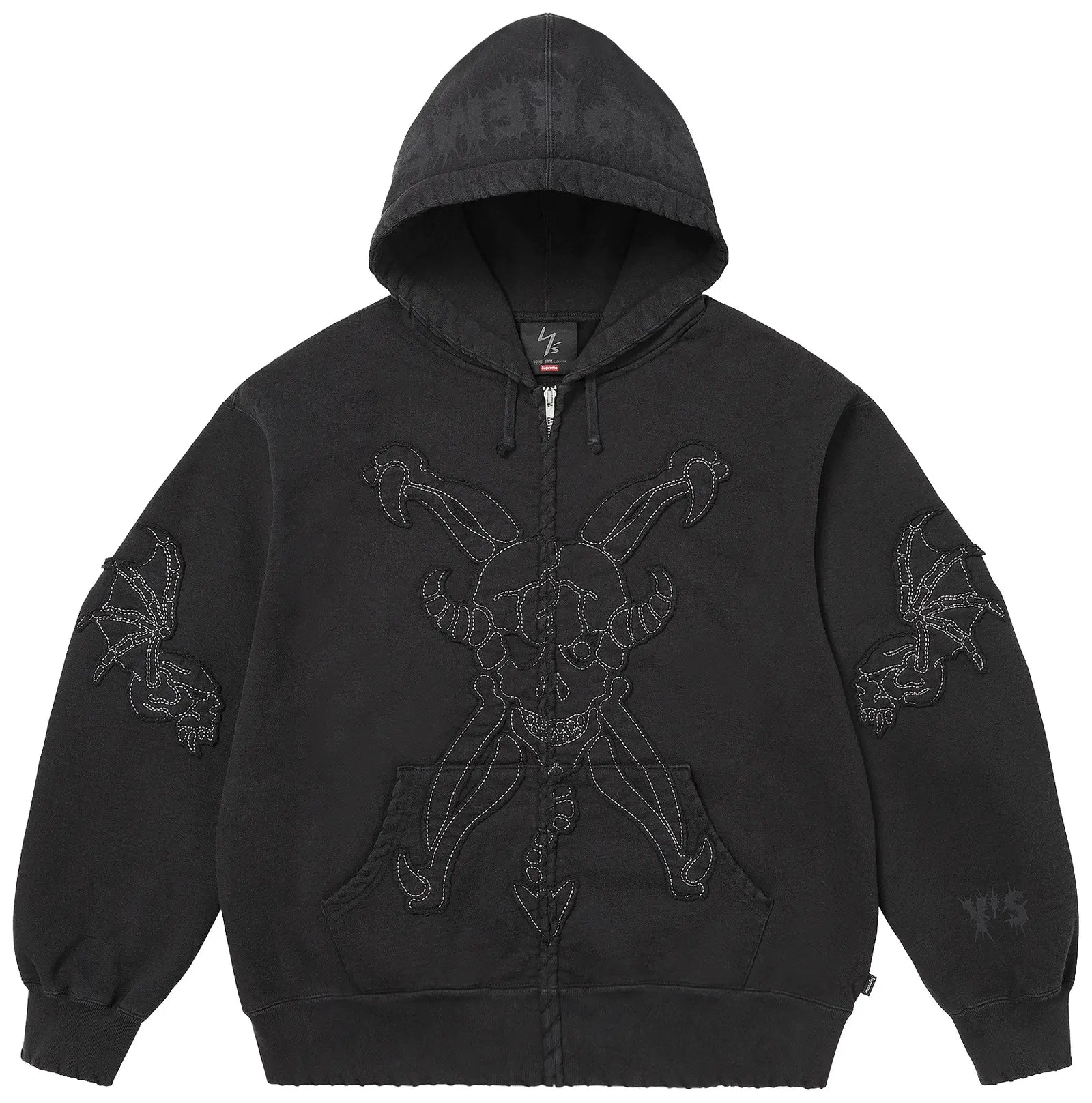 Supreme Y's by Yohji Yamamoto Zip Up Hoodie Black