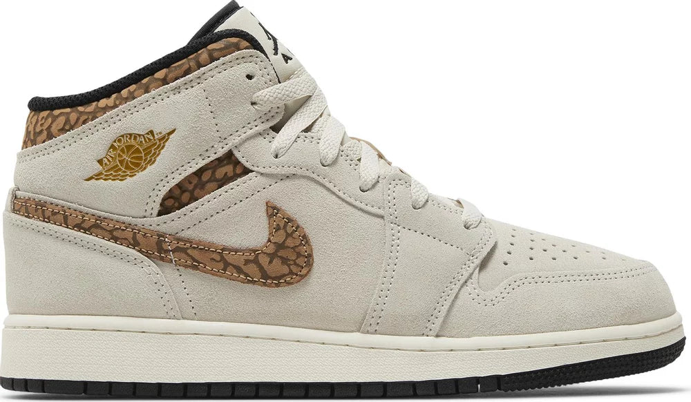 Air Jordan 1 Mid SE Brown Elephant (GS)