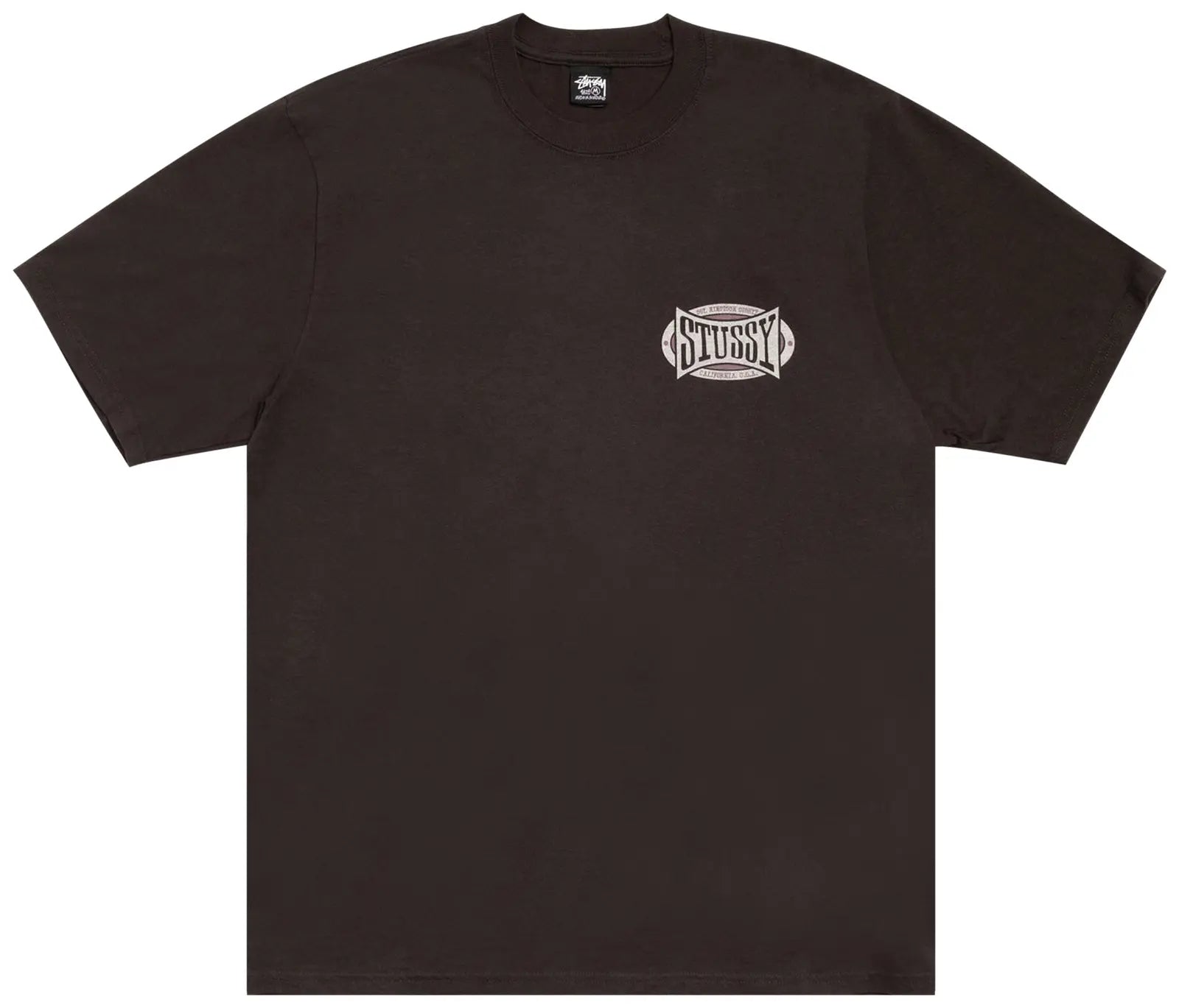 Stussy Champion Oval T-shirt Faded Black Pigment Dyed