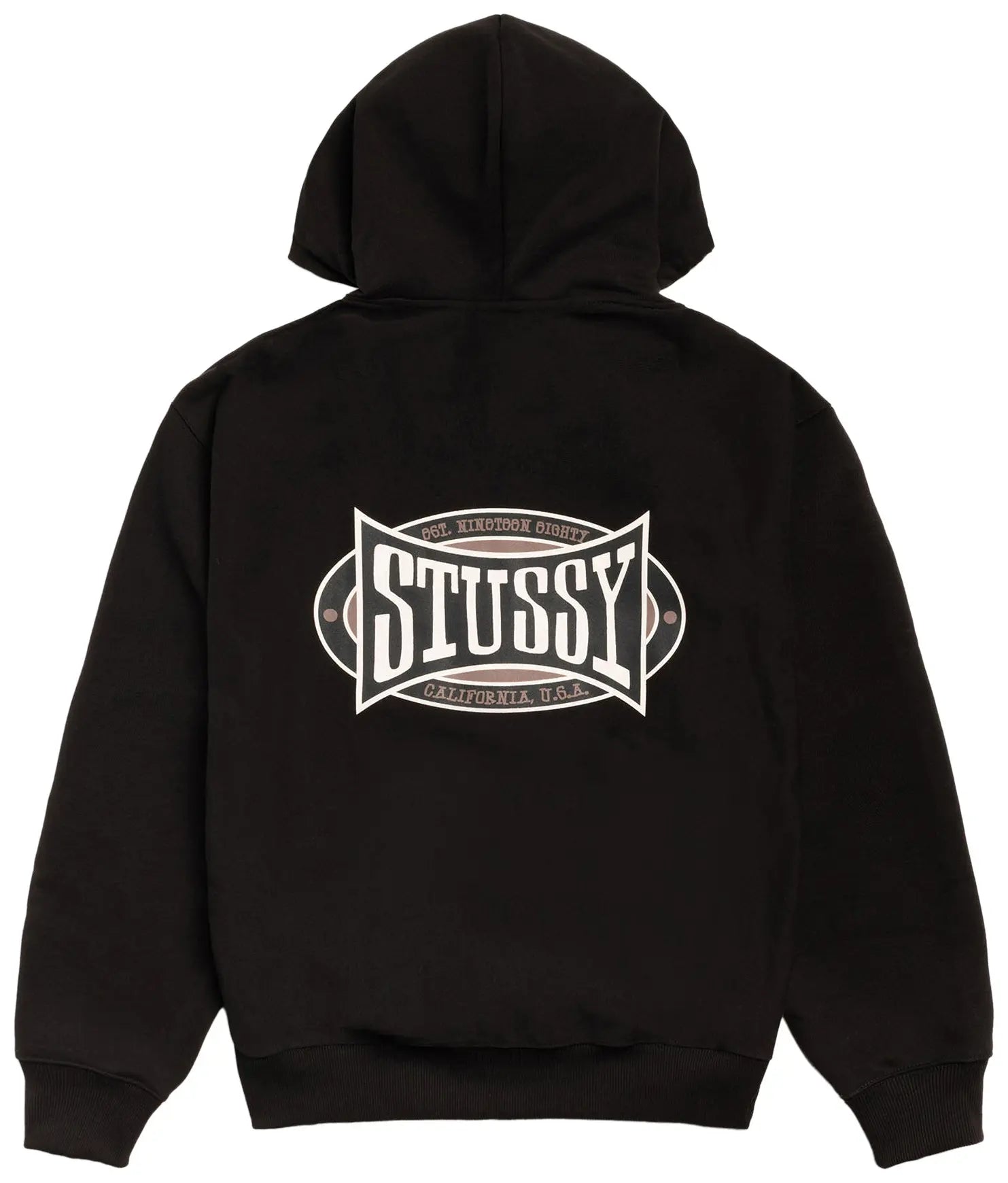 Stussy Champion Oval Zip Hoodie Black
