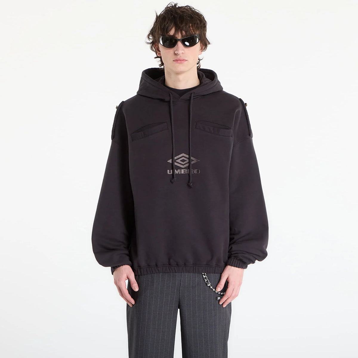 Umbro x Slam Jam Medal Masked Hoodie Strong Wash Black