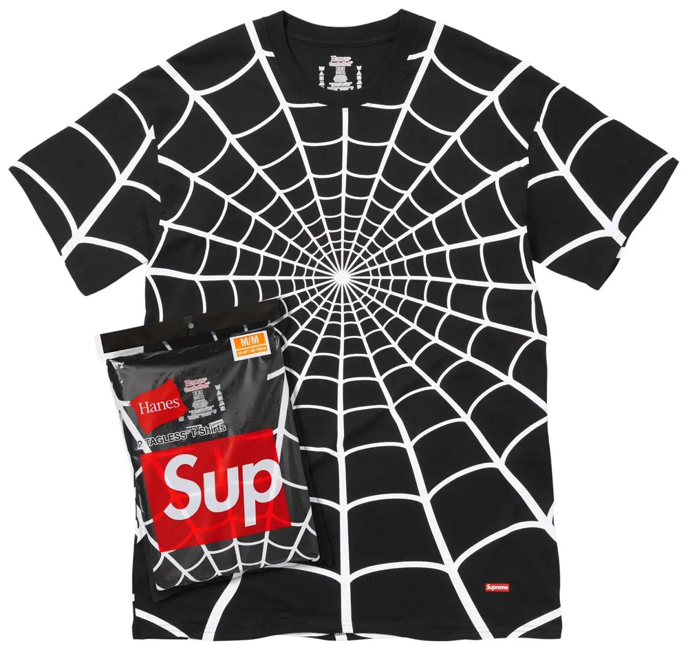 Supreme/Hanes Spider-Man Tagless Tees (2 Pack) Black