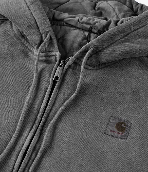 Carhartt WIP Hooded Vista Zip Jacket Graphite Black Garment Dyed