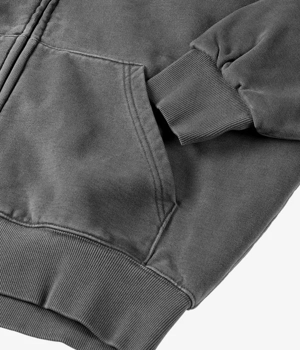 Carhartt WIP Hooded Vista Zip Jacket Graphite Black Garment Dyed