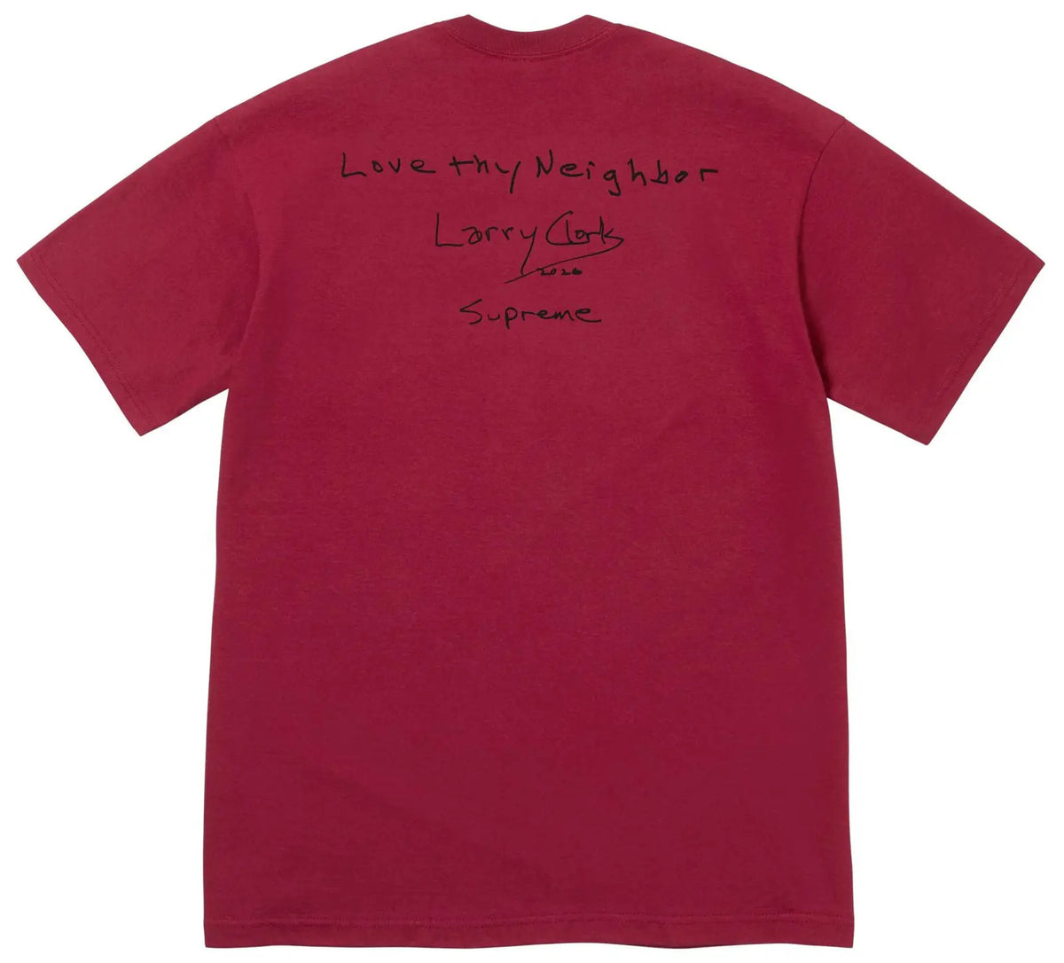 SUPREME/LARRY CLARK NEIGHBOR TEE CARDINAL