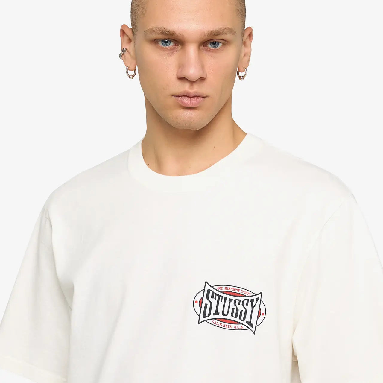 Stussy Champion Oval Pigment Dyed Tee Natural