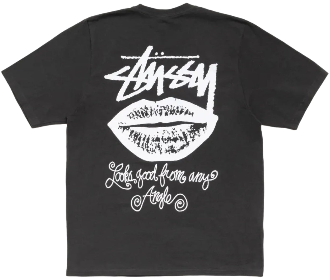 Stussy ANY ANGLE TEE PIGMENT DYED Faded Black