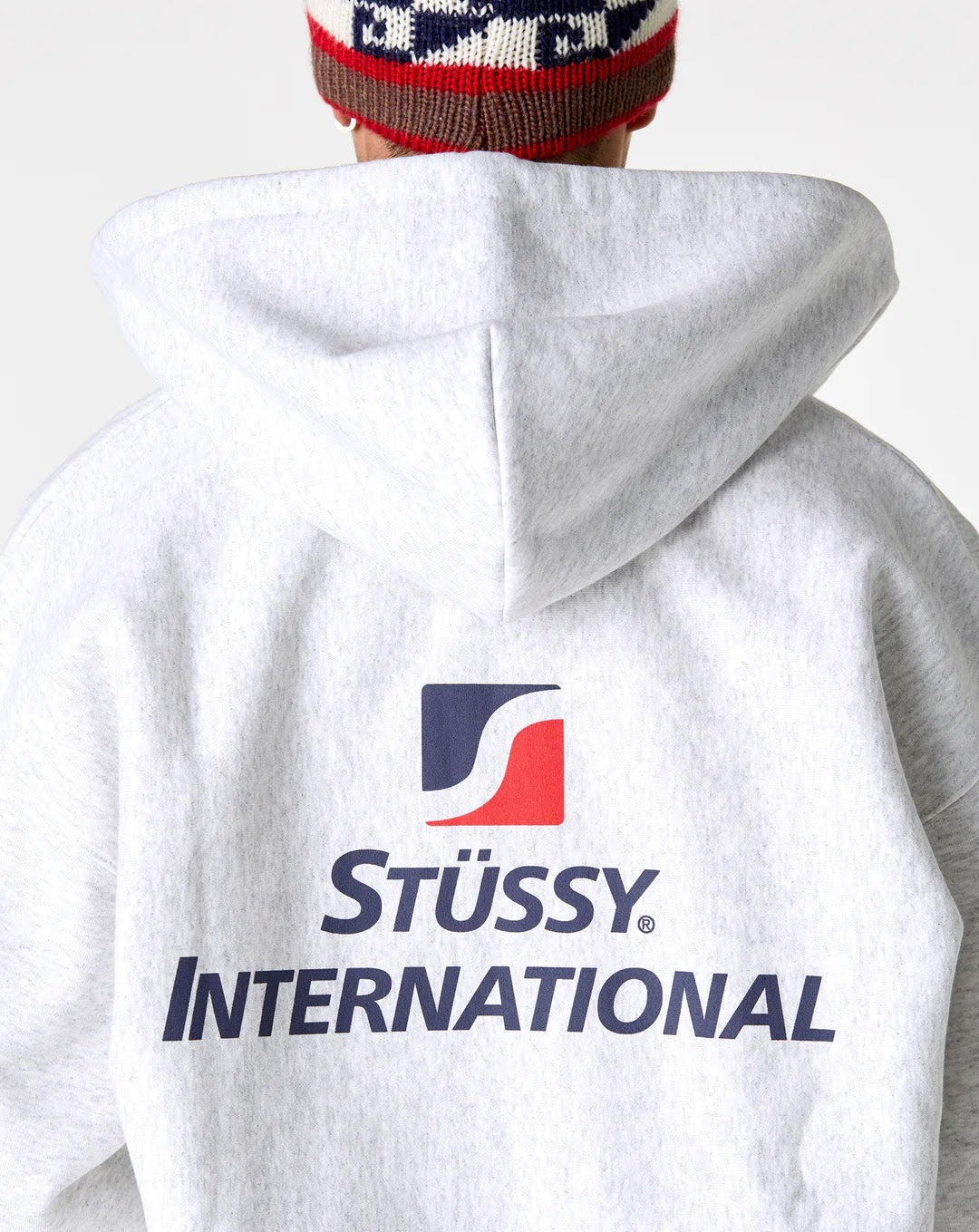 Stussy Internationall Zip Hoodie Ash Heather Grey