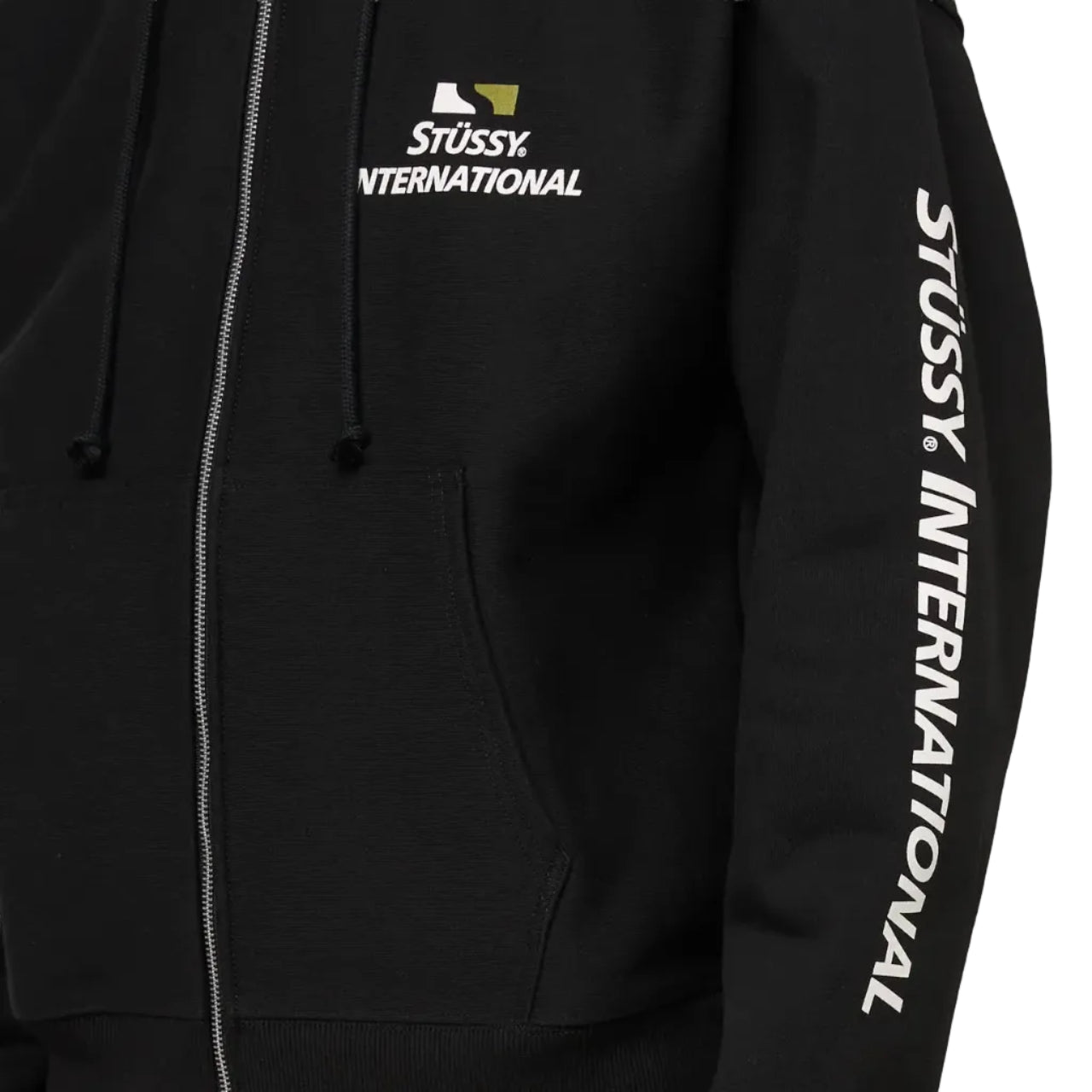 Stussy International Zip Hoodie Black