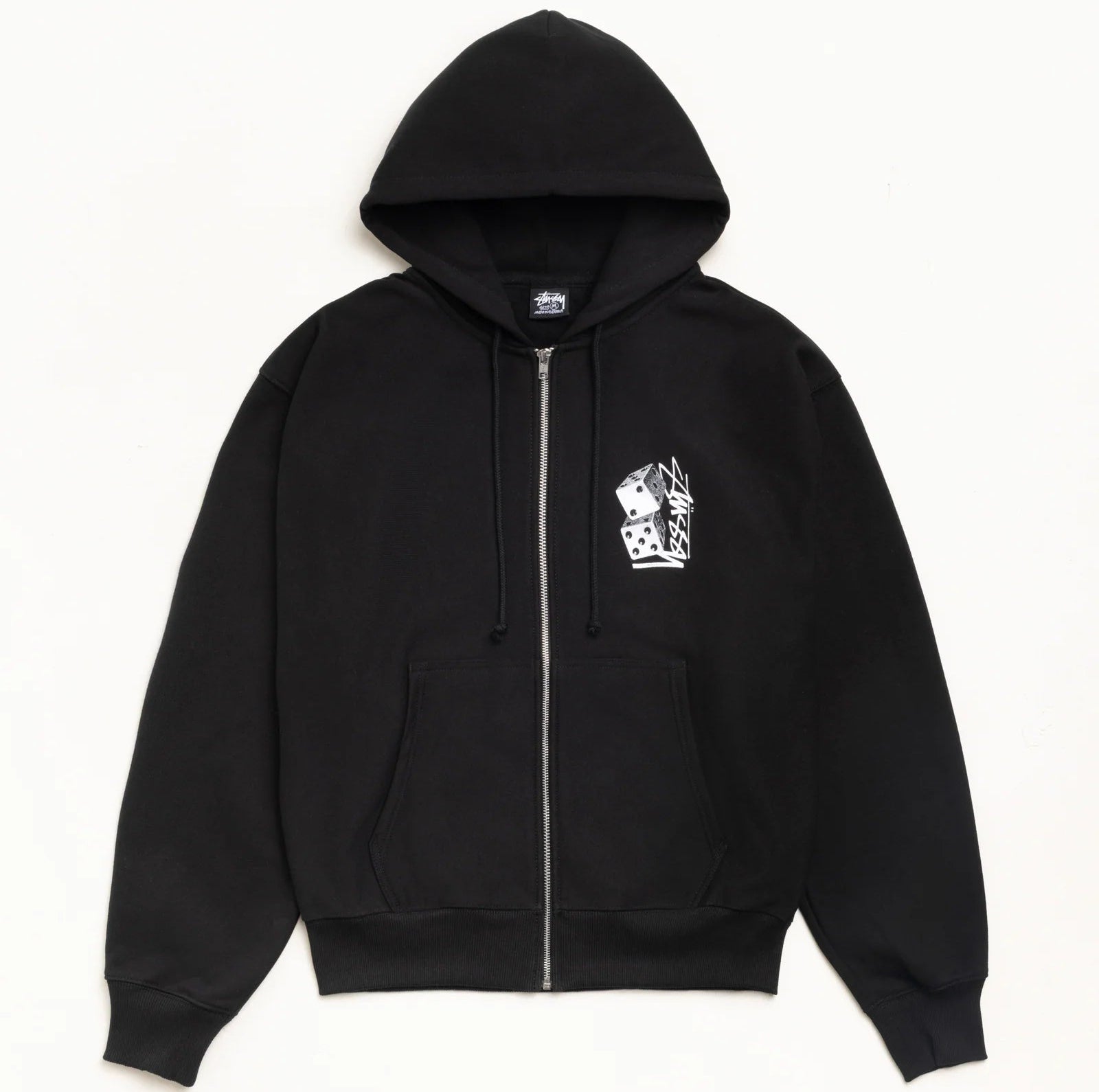 Stussy TALL DICE ZIP HOODIE Black