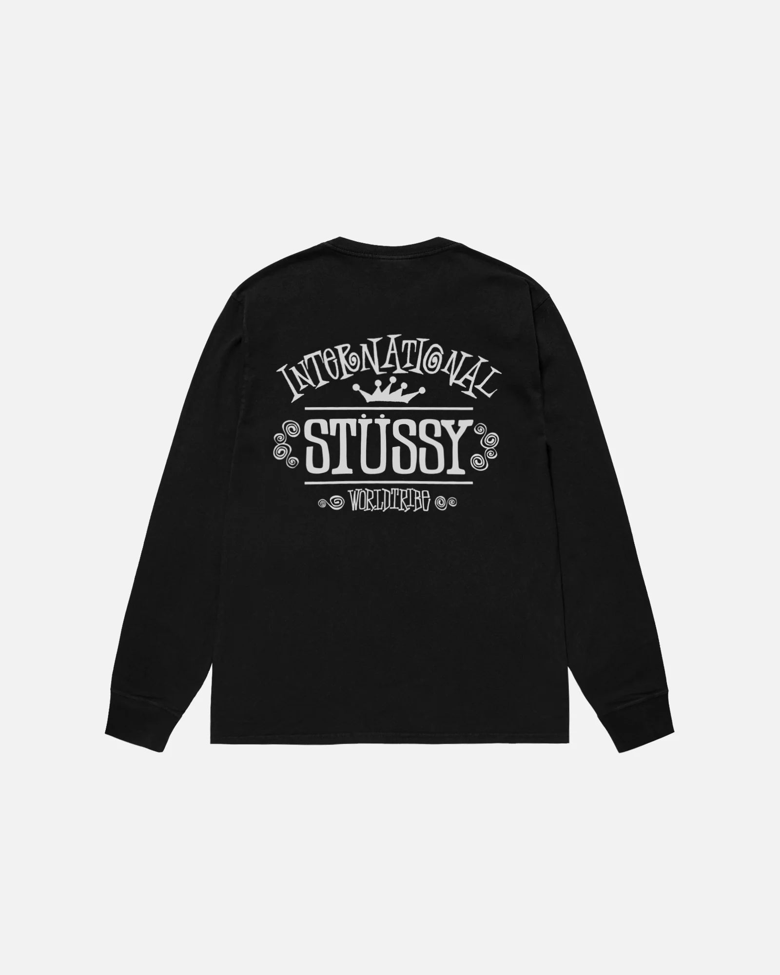 Stussy Worldwide Ls Tee Pigment Dyed Black