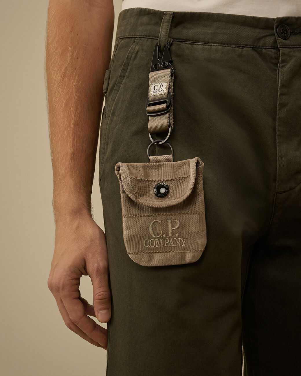 C.P. Company herringbone mini pouch Vintage Khaki