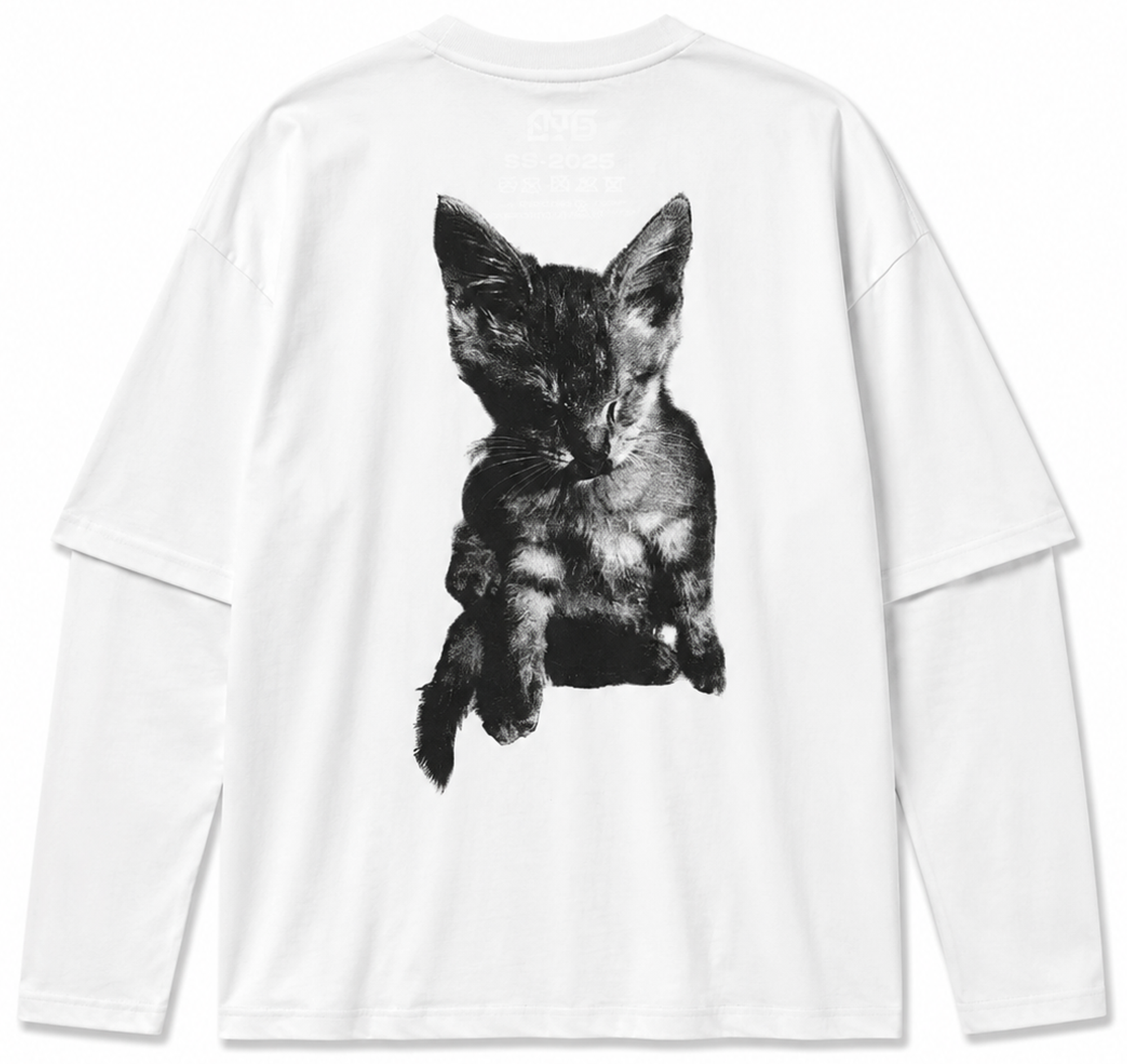 PUSHA WHITE LONG-SLEEVED T-SHIRT