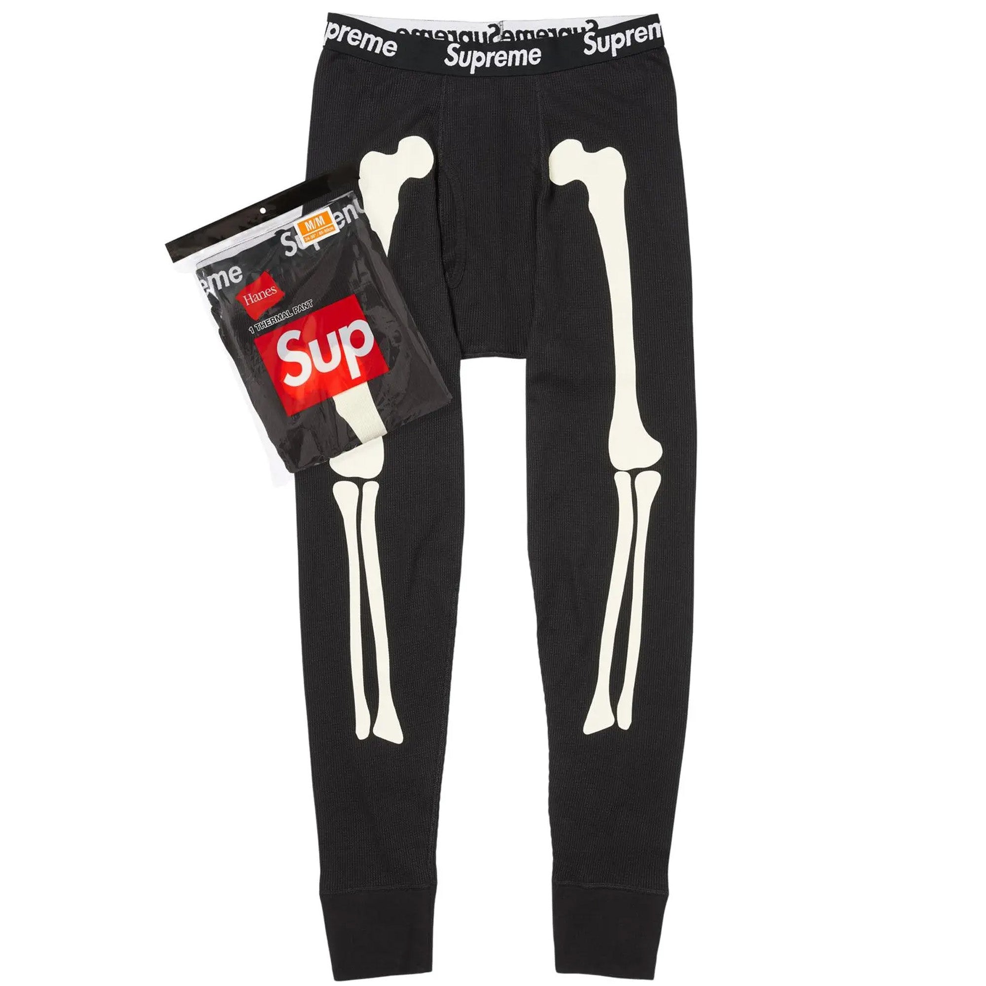 Supreme x Hanes Bones Thermal Pant (1 Pack) 'Black'