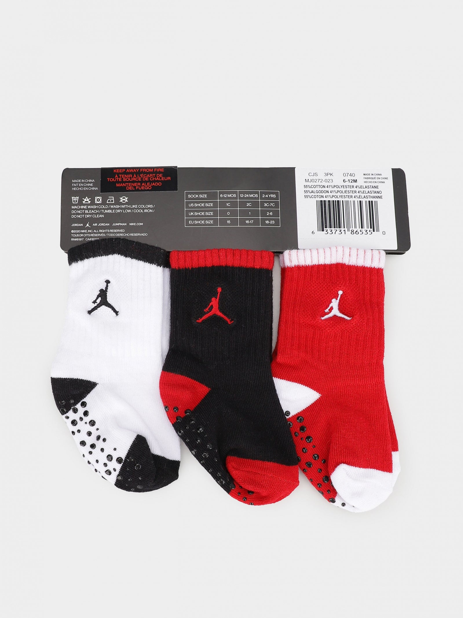 Air Jordan Kids Speckle 3Pack Crew - Unisex Socks