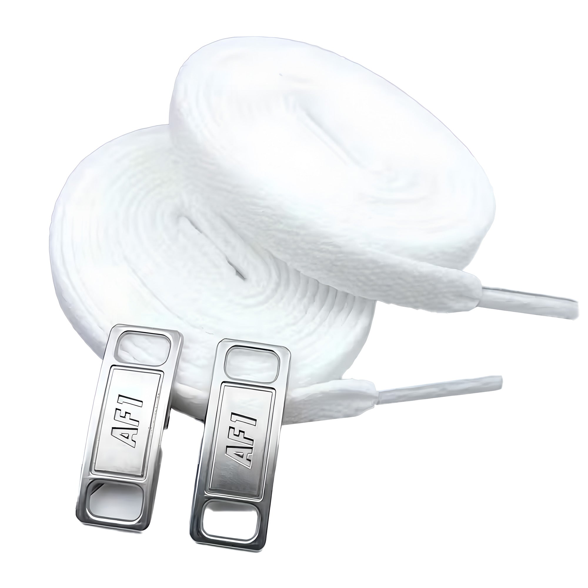 Flat White Shoelaces With Steel – 140 cm