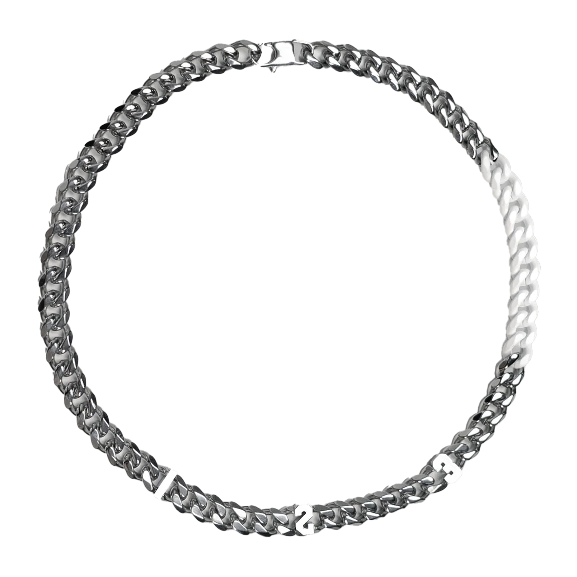 123 On My Neck White Chain