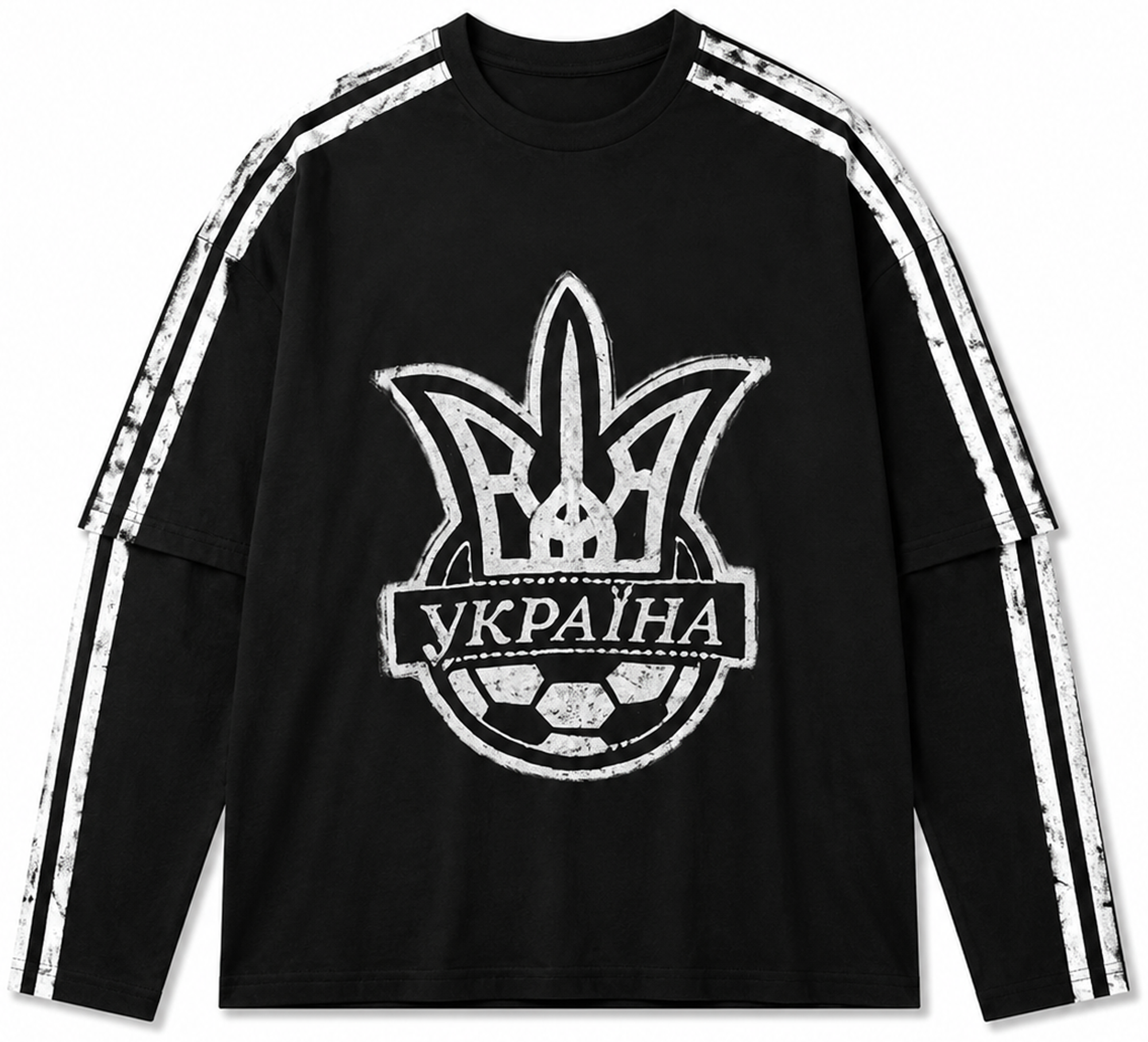 STRIPES BLACK LONG-SLEEVED T-SHIRT