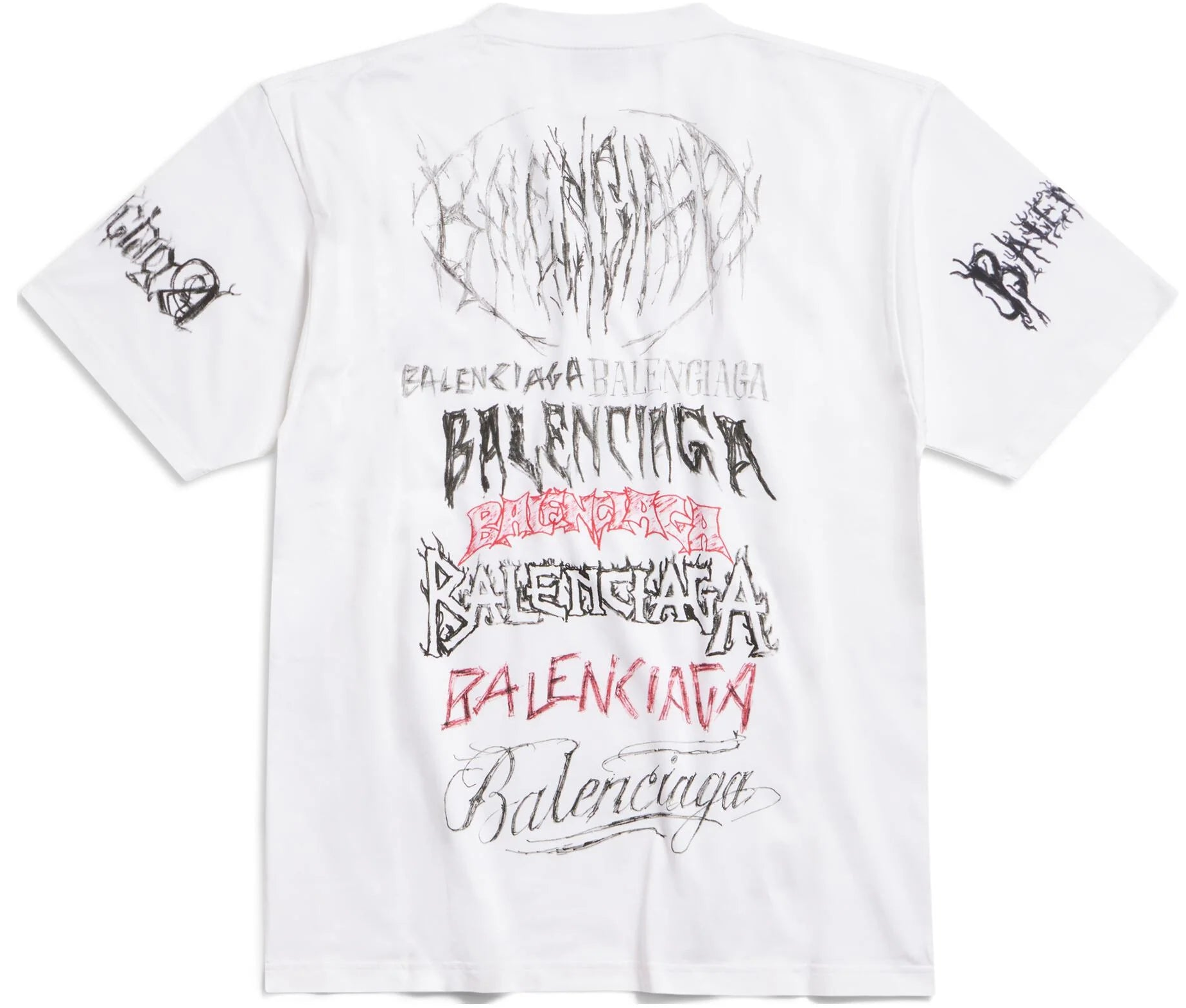Balenciaga DIY Metal Logo Tee White