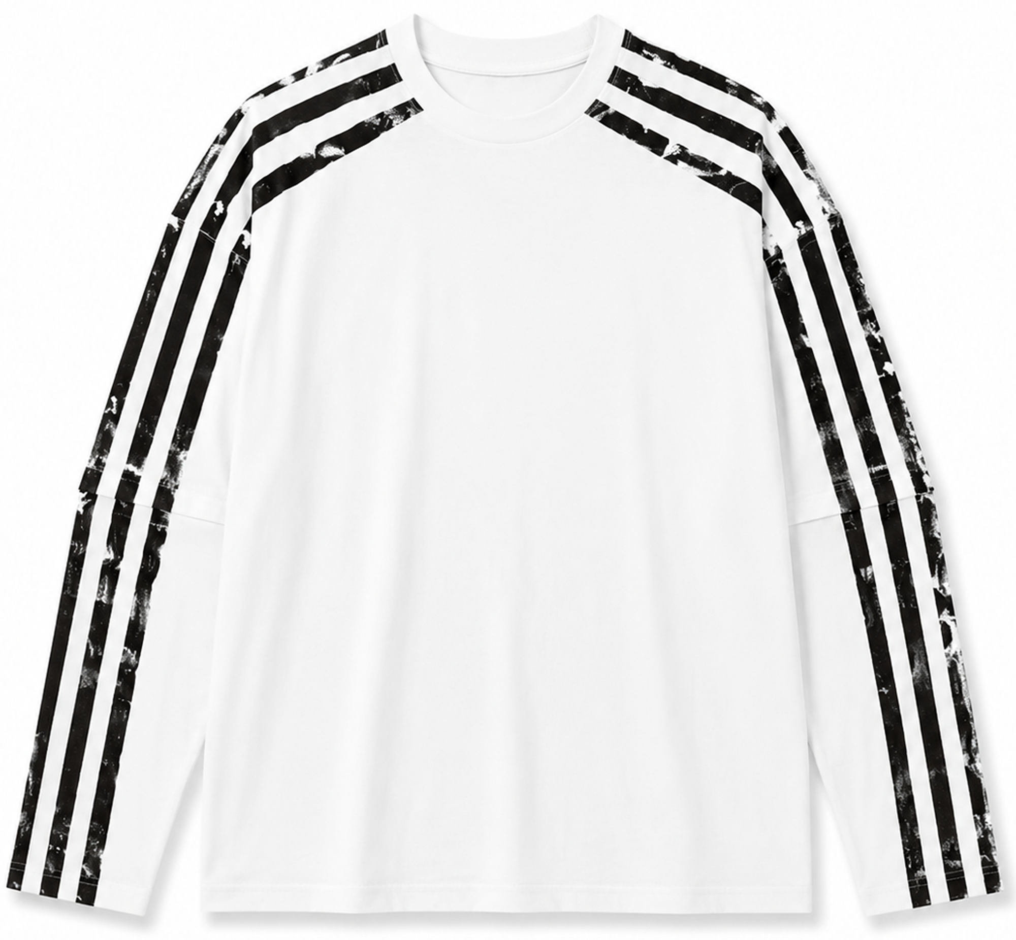 DOUBLE STRIPES WHITE LONG-SLEEVED T-SHIRT