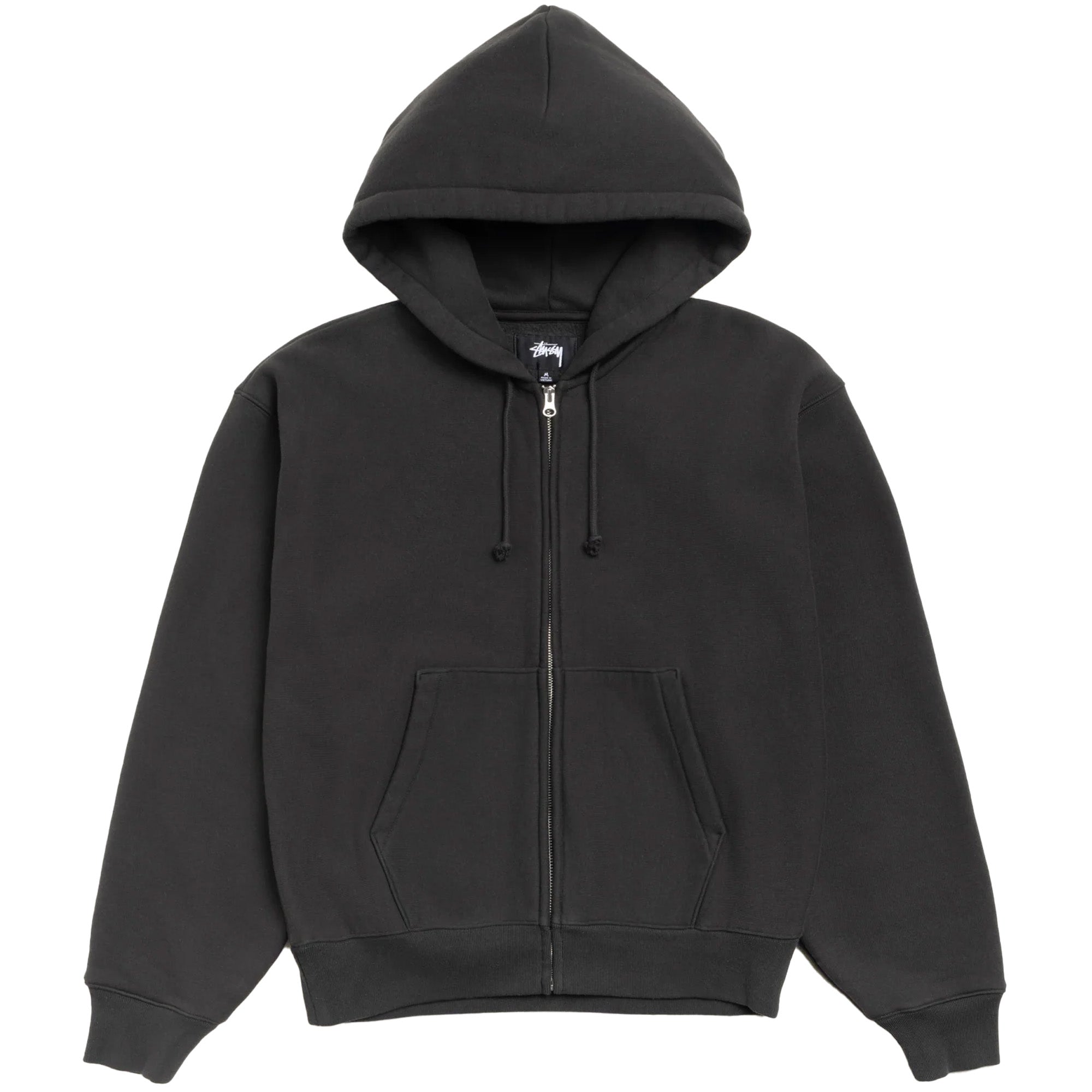 Stussy BASIC DIAMOND ZIP HOODIE Black
