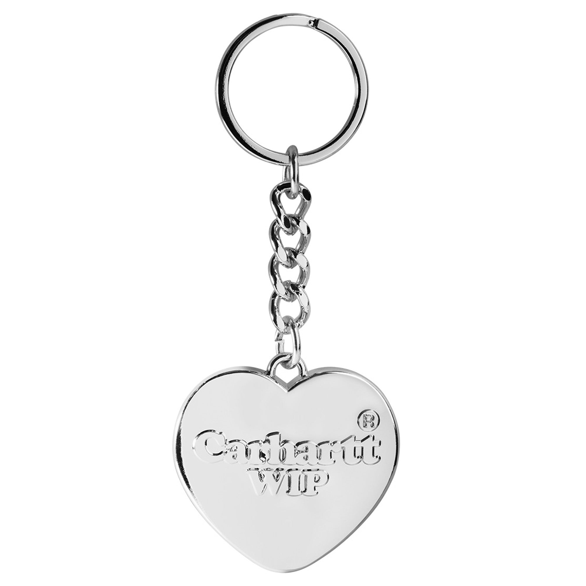 Carhartt WIP Heart Keychain Silver