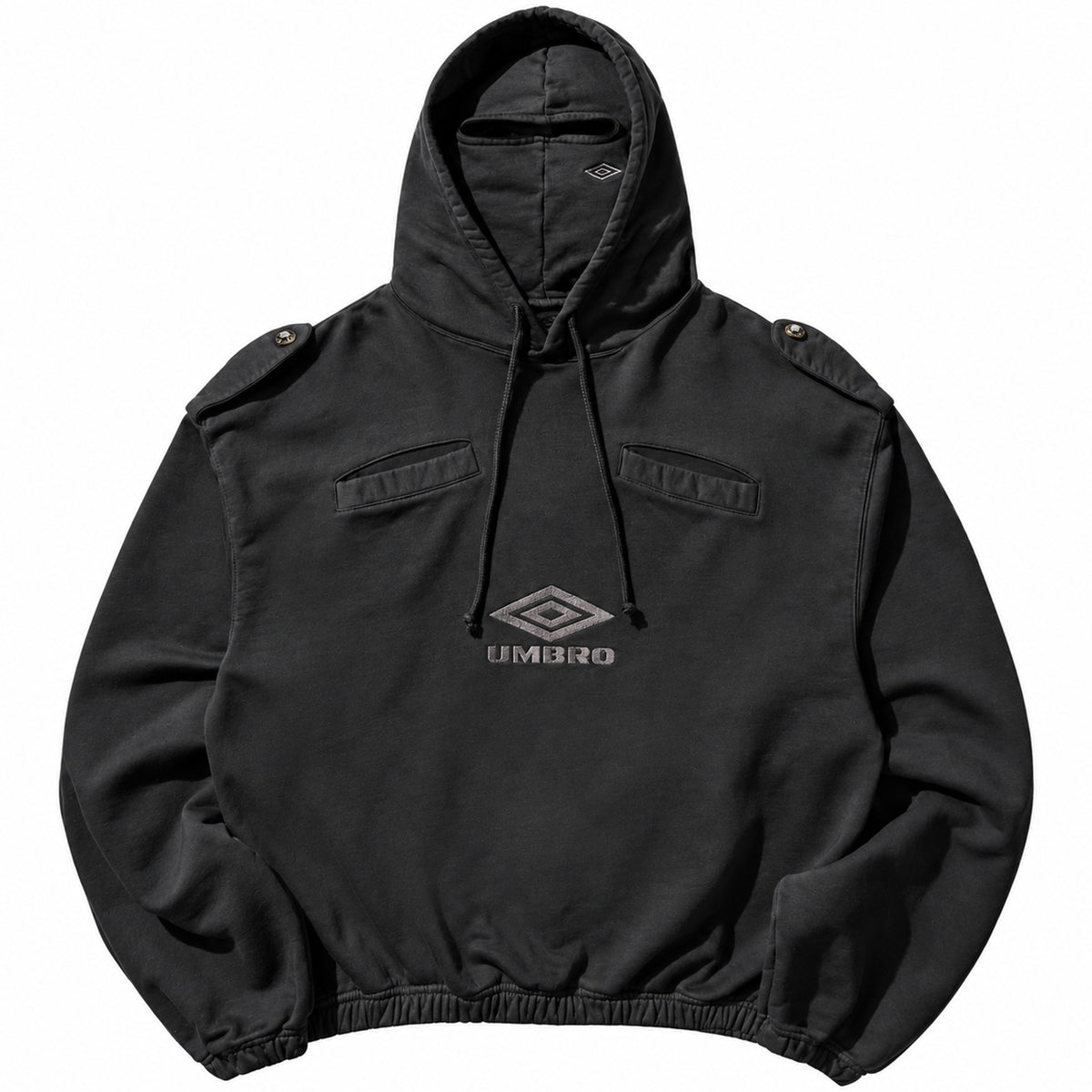 Umbro x Slam Jam Medal Masked Hoodie Strong Wash Black