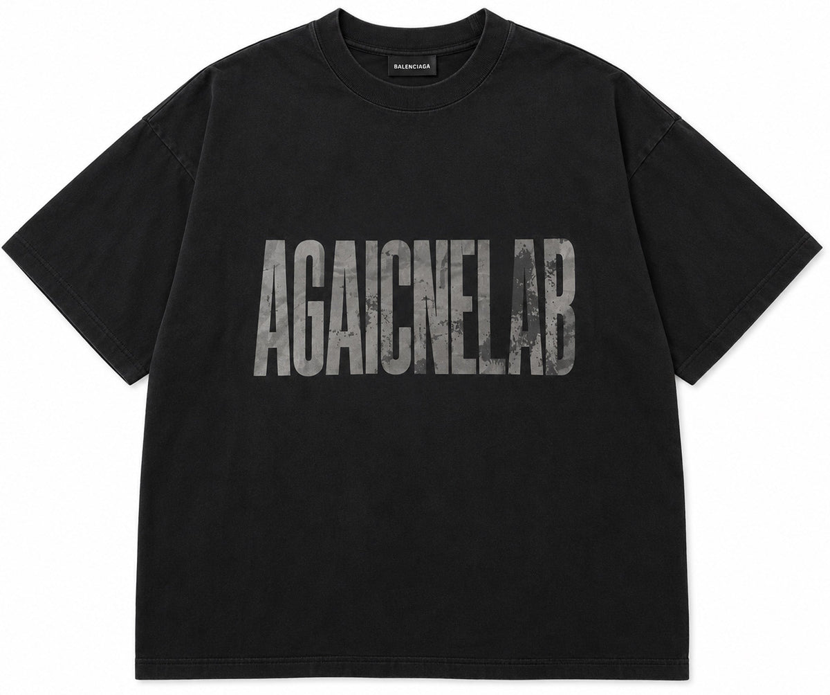 Balenciaga Reversible Logo Tee Black