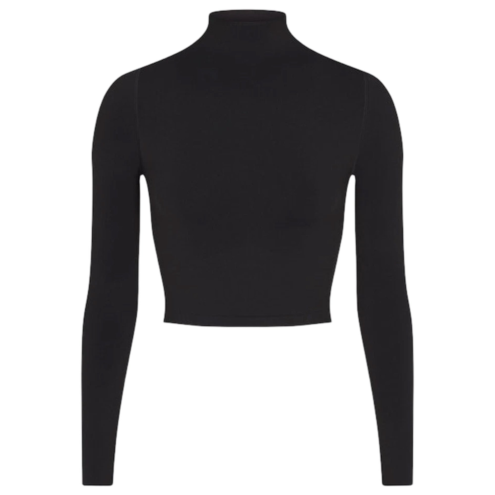 NikeSKIMS Vintage Seamless Women's Mock-Neck Crop Top Black
