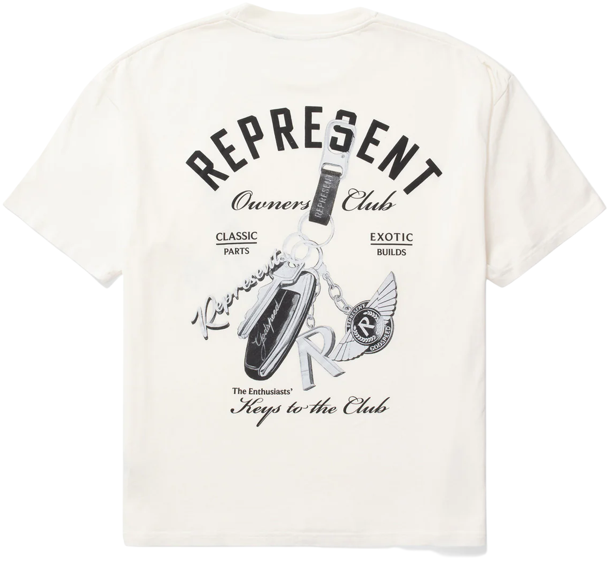 Represent Keys To The Club T-Shirt Flat White