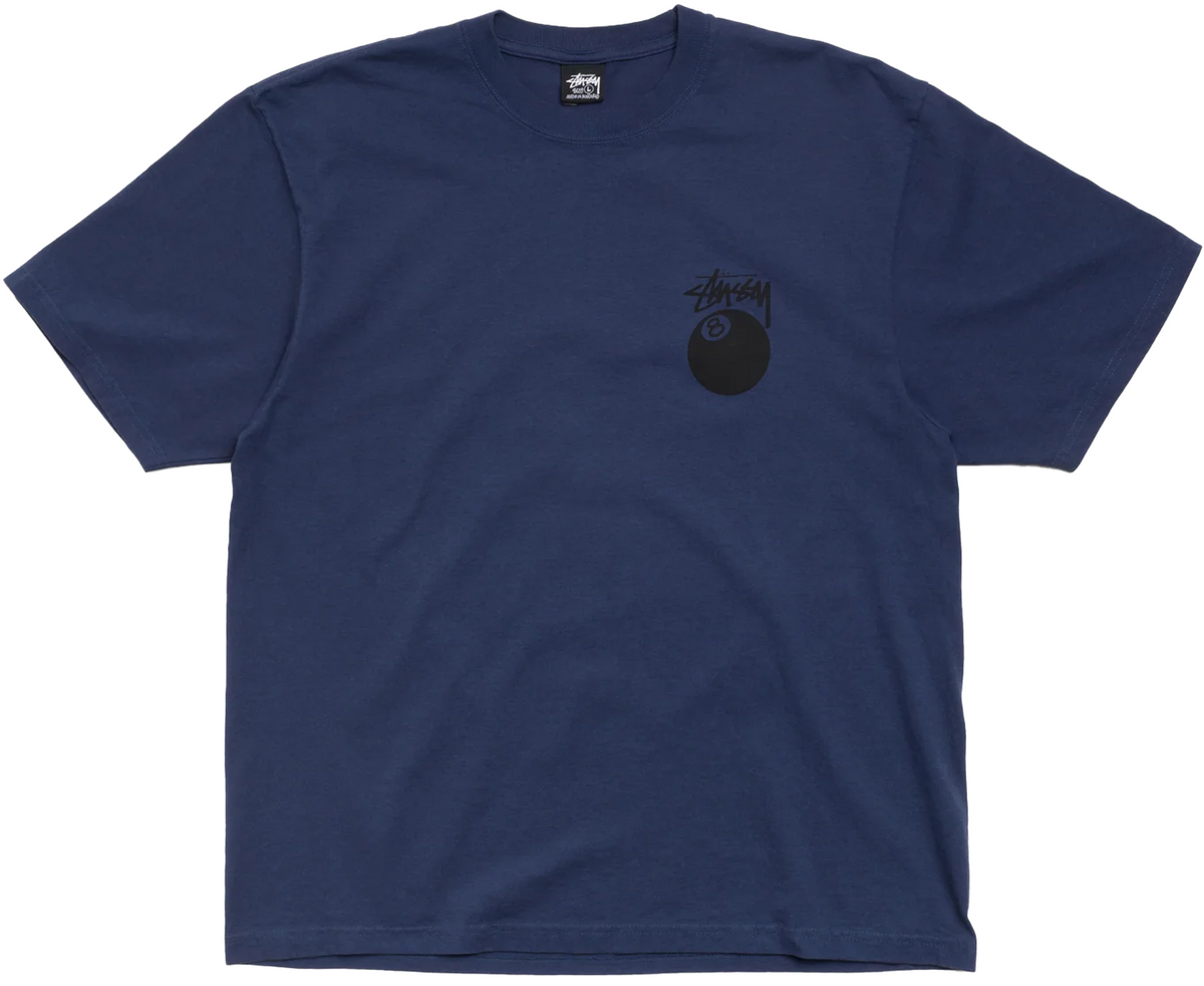 Stussy 8 Ball T-shirt Midnight Blue Pigment Dyed