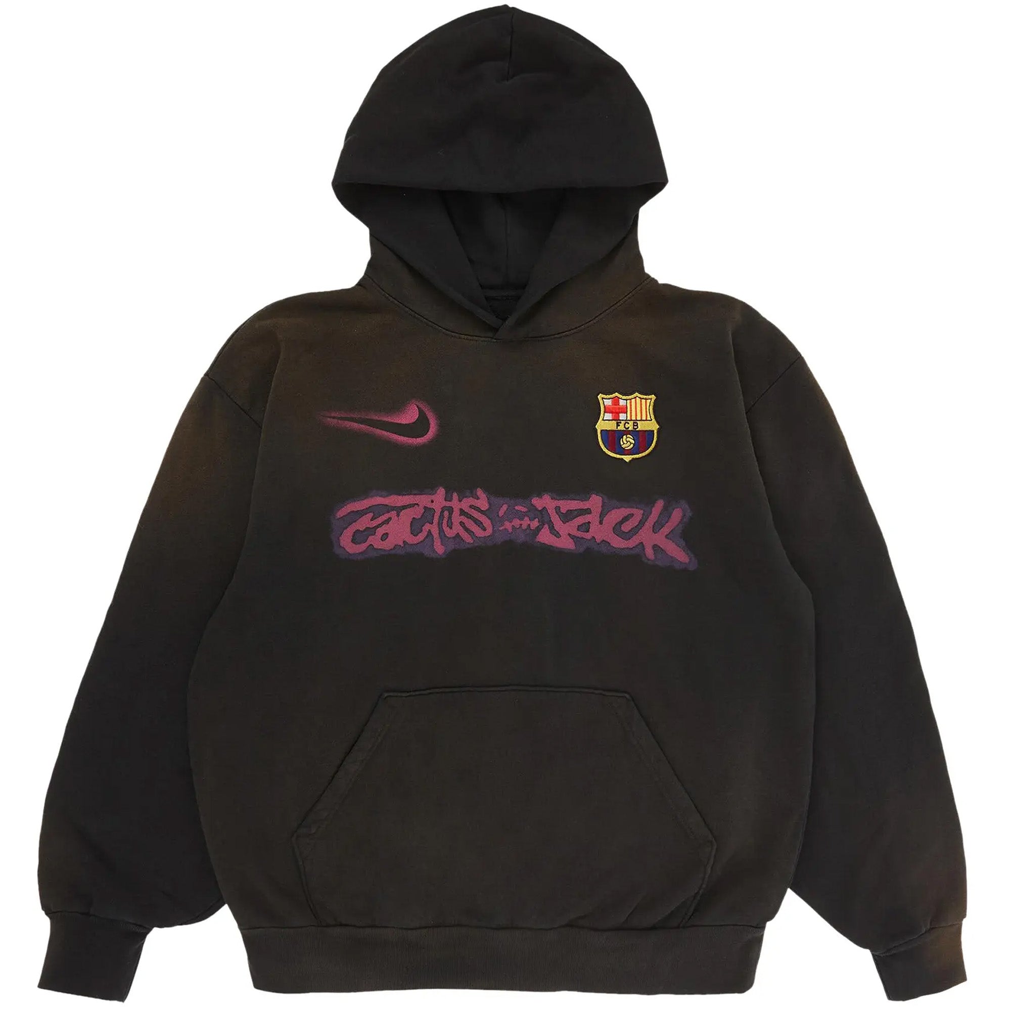 Travis Scott x Nike x FC Barcelona Spray Logo Hoodie Black