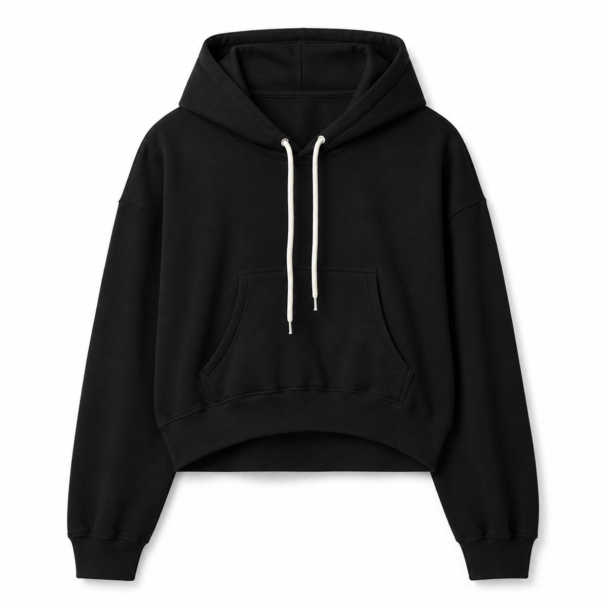 GAP Vintage Soft Cropped Hoodie Black