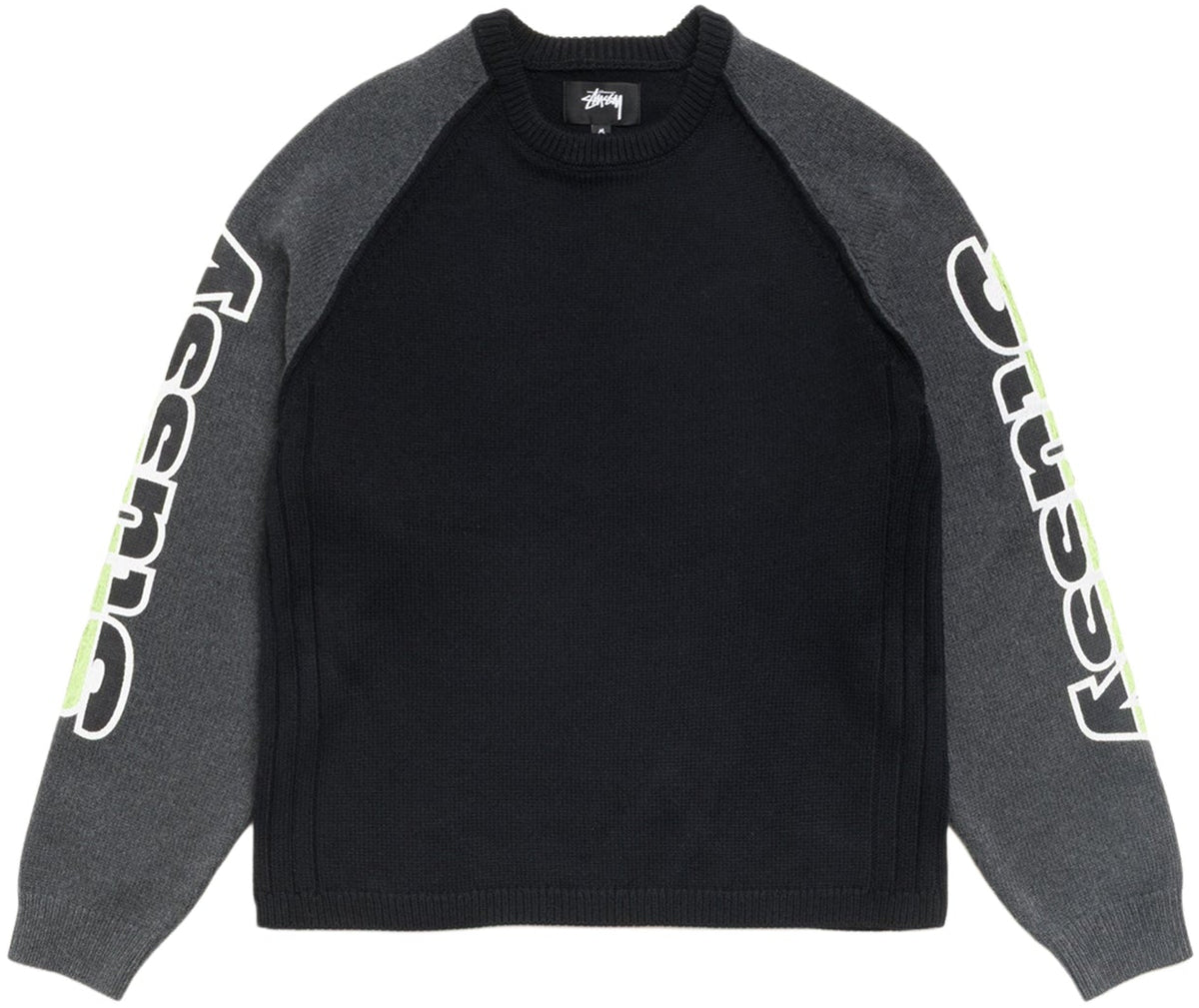 Stussy Two Tone Raglan Sweater Black