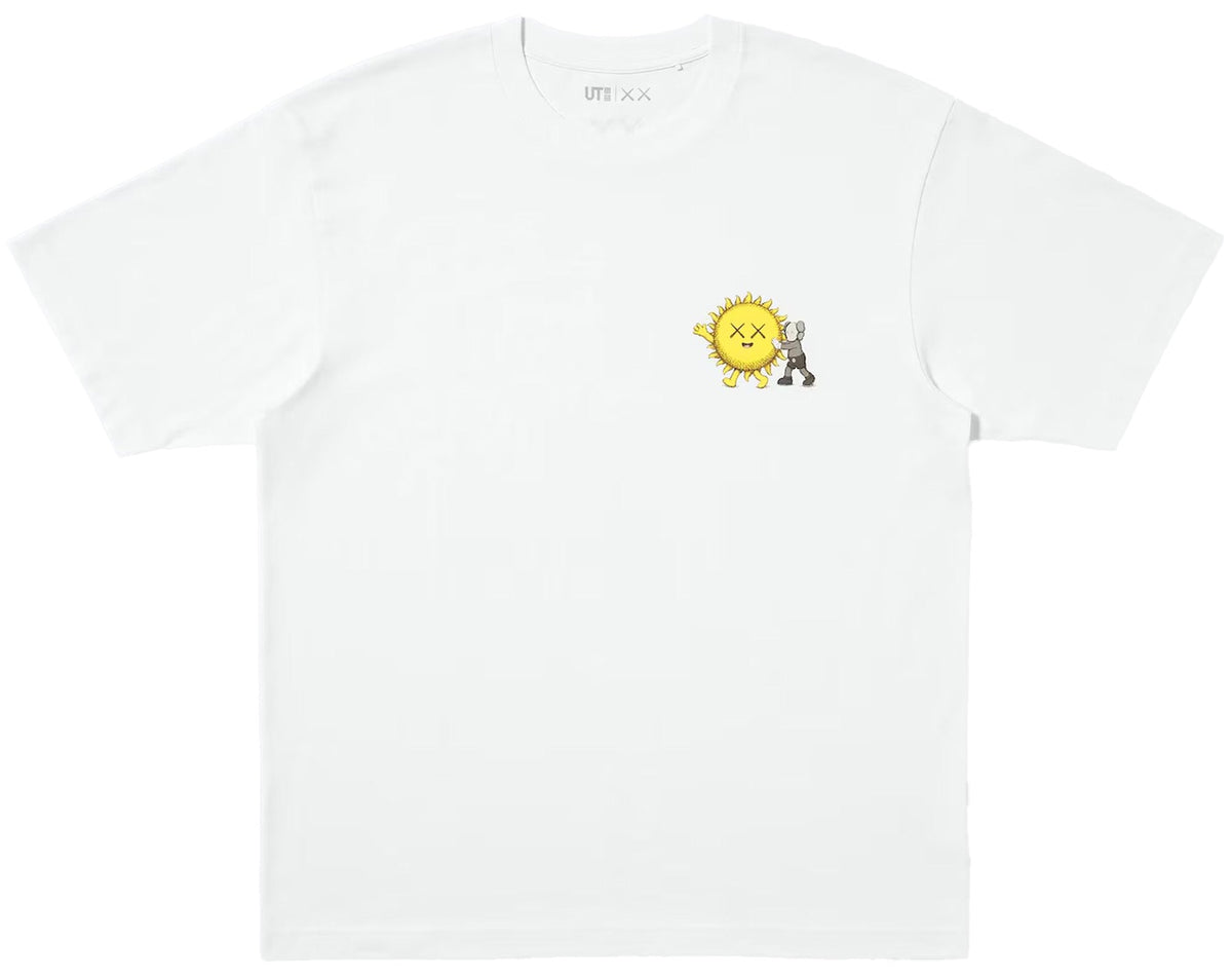 Kaws x Uniqlo White Yellow Small Logo Tee