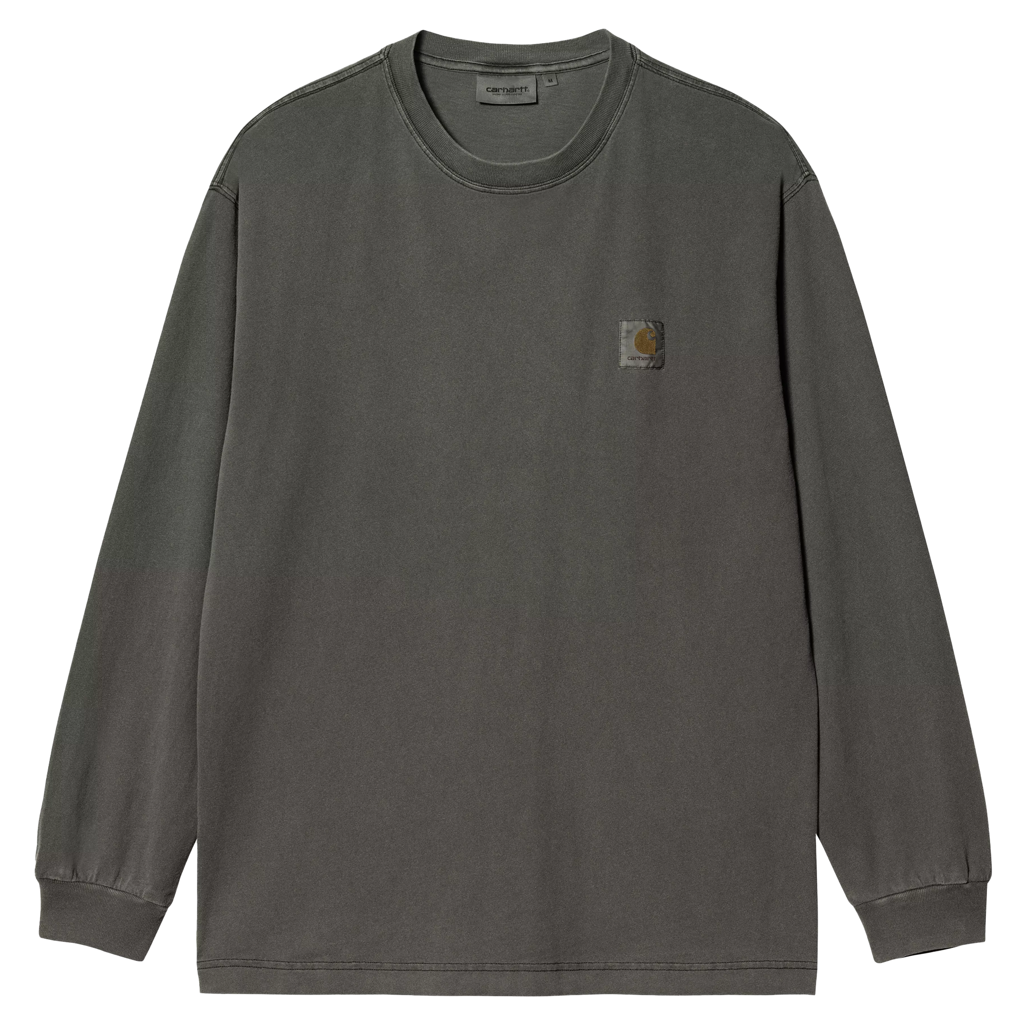 Carhartt WIP Nelson Longsleeve T-Shirt Black Graphite Garment Dyed