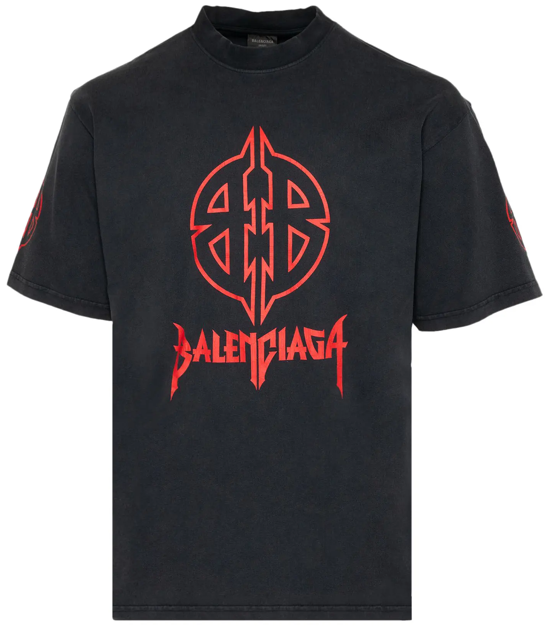Balenciaga Medium Fit T-Shirt 'Faded Black/Red