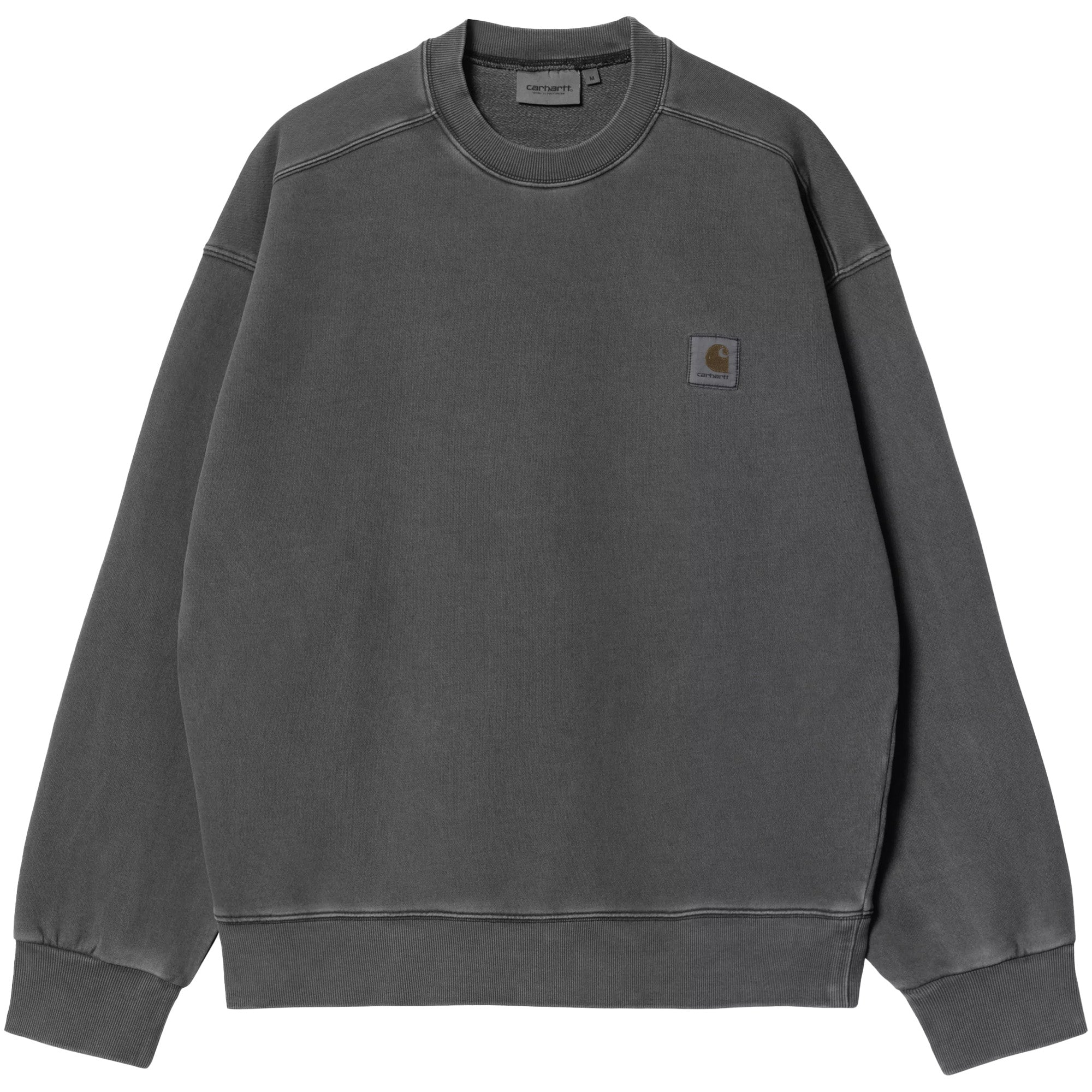 Carhartt WIP Nelson Sweatshirt Black Graphite Garment Dyed