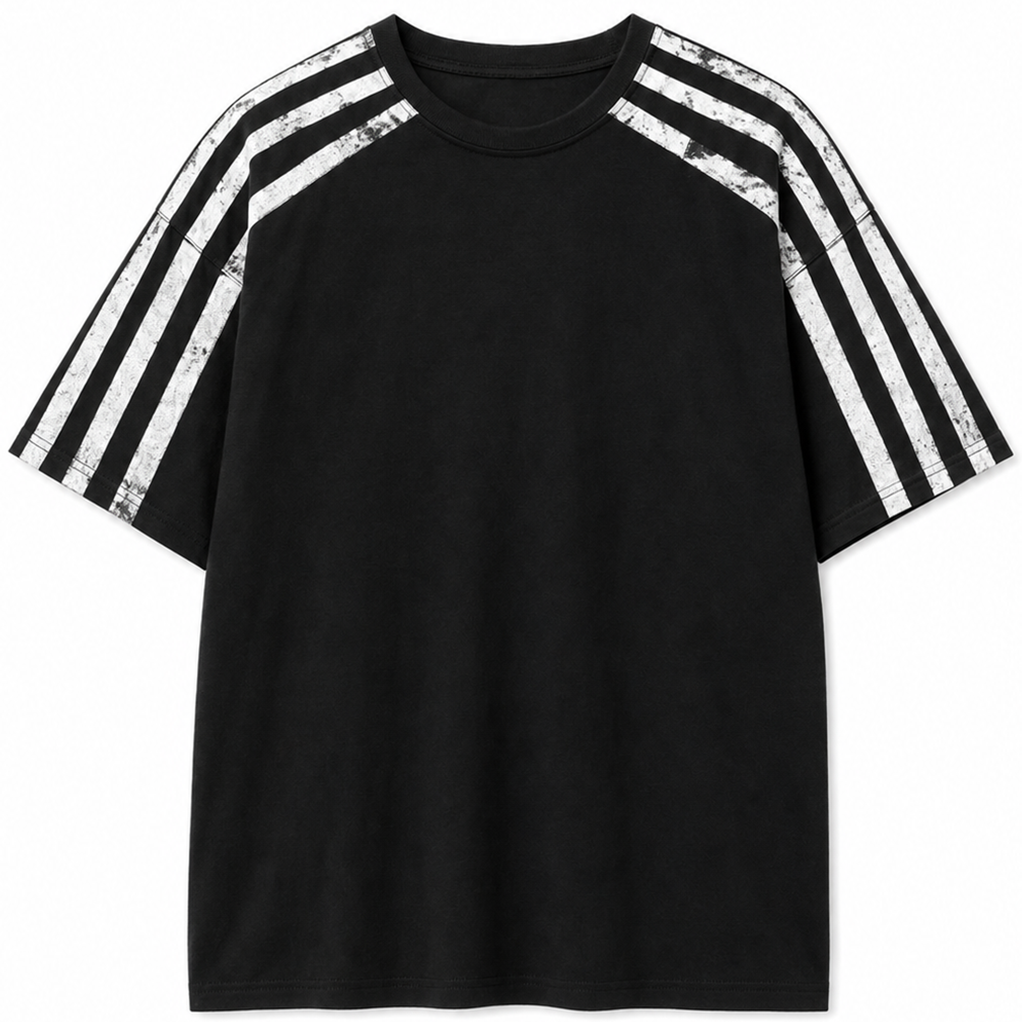 DOUBLE STRIPES BLACK T-SHIRT