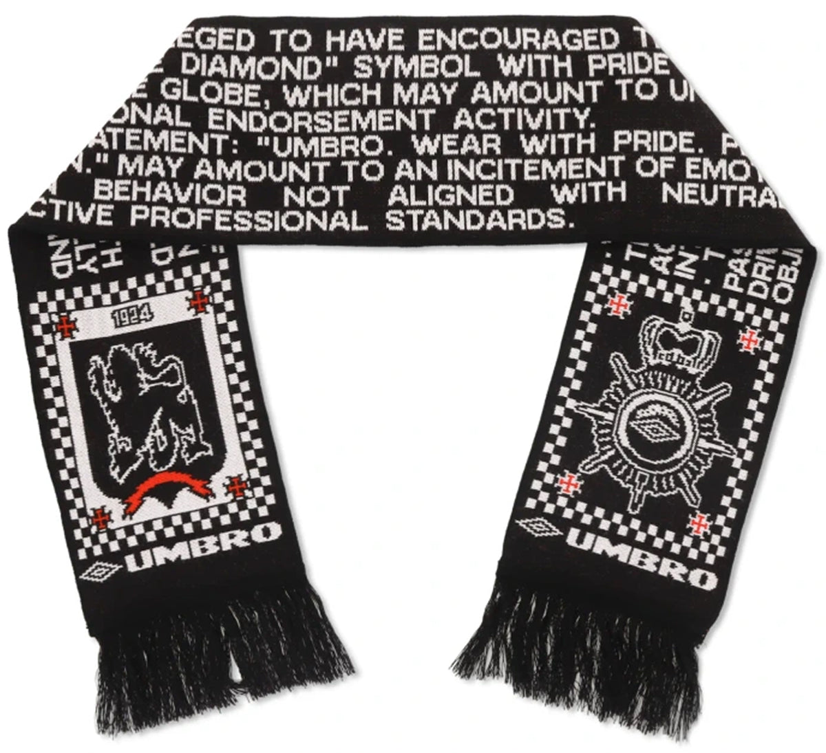 Umbro by SlamJam Notice Scarf Black