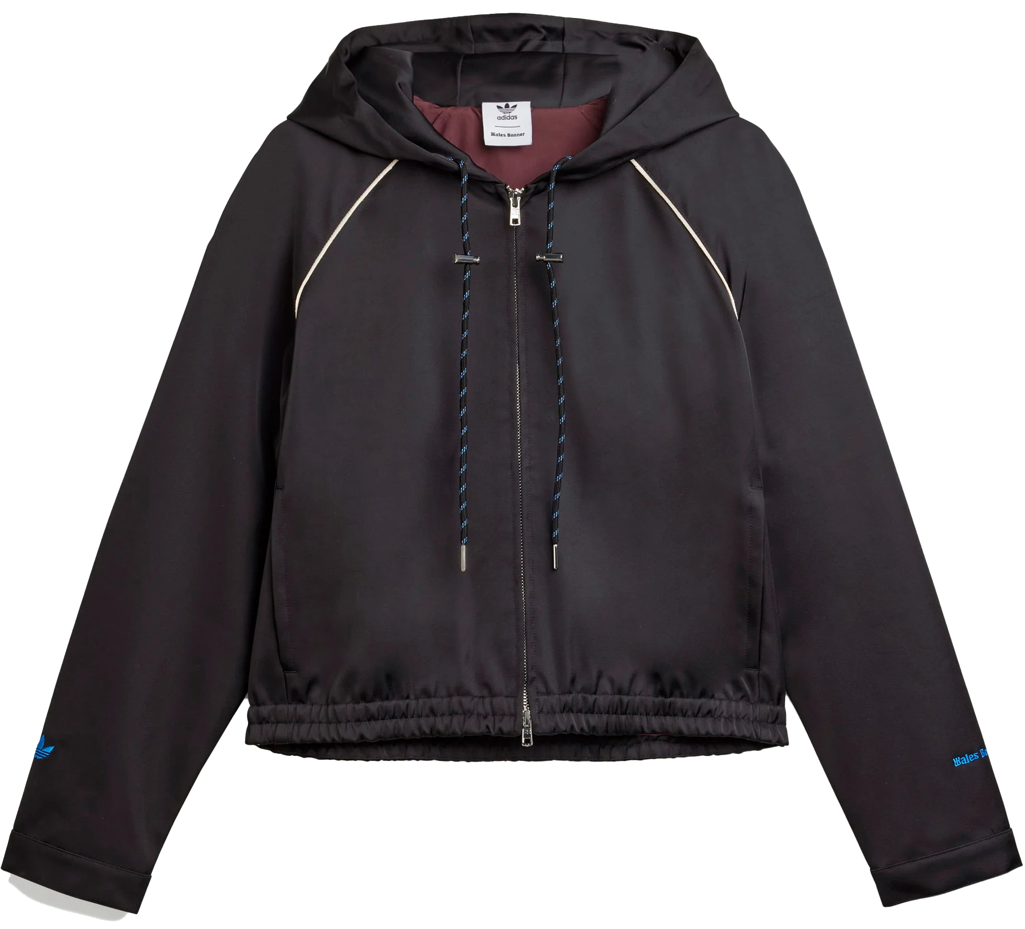 Wales Bonner x Adidas Satin Track Zip Jacket Black