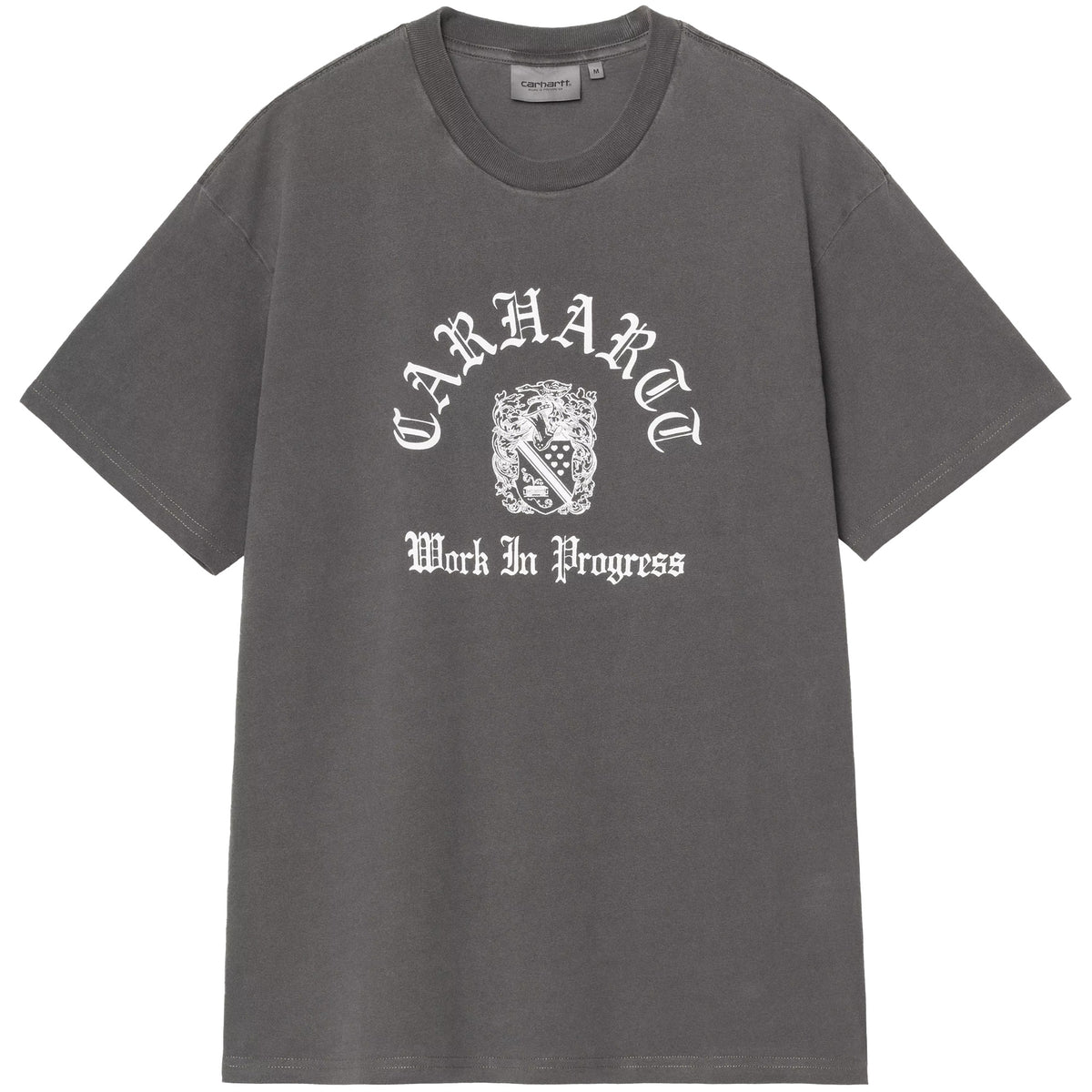 Carhartt S/S Coat Of Arms T-Shirt Grey Garment Dyed