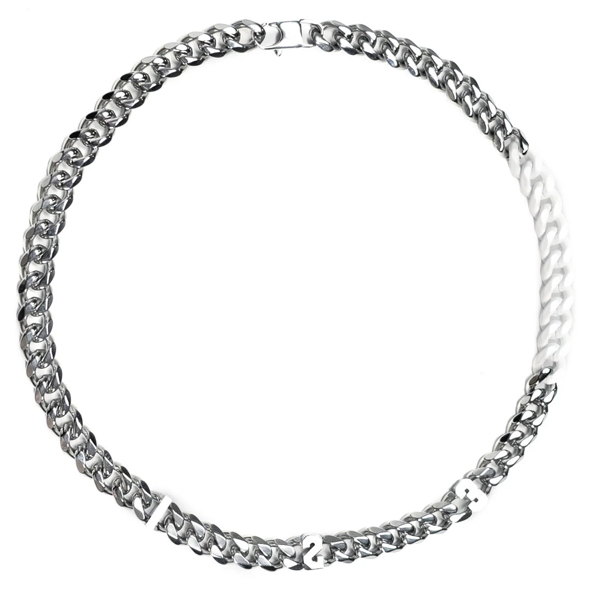 123 On My Neck White Chain