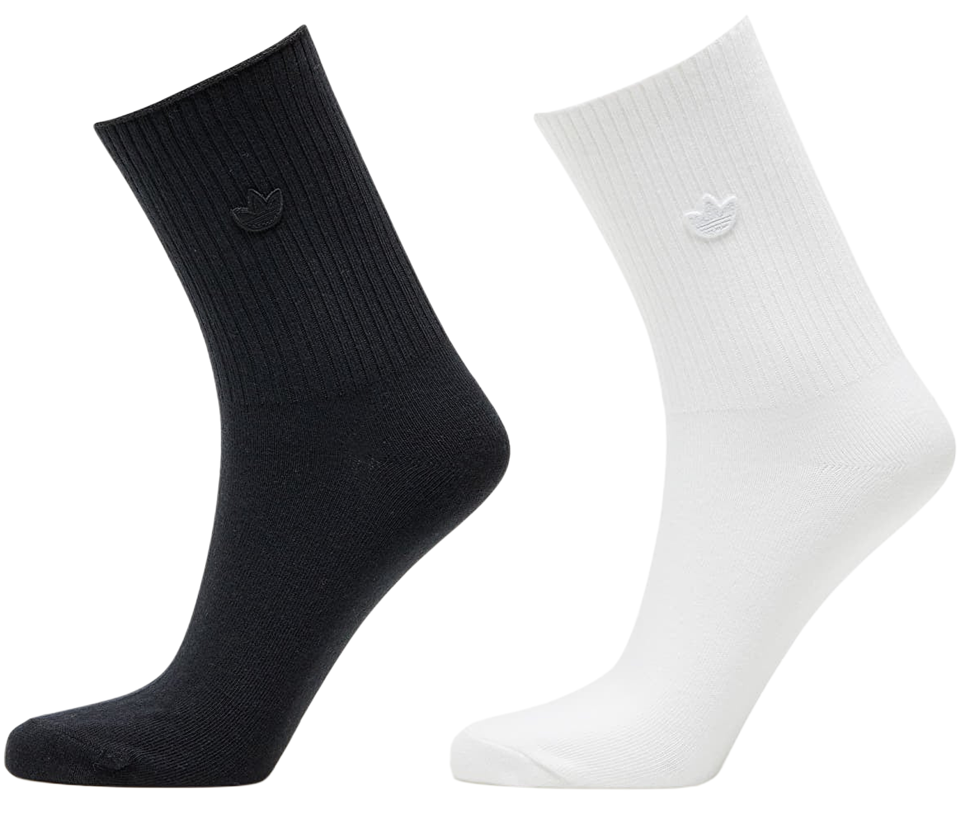 adidas Originals Premium Essentials Crew Sock 2-Pack Black White